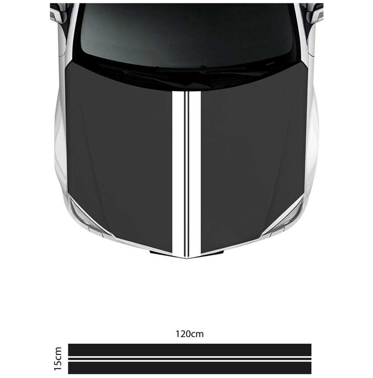 Ön Kaput Renkli Şerit Sticker Sticker Etiket Modeli