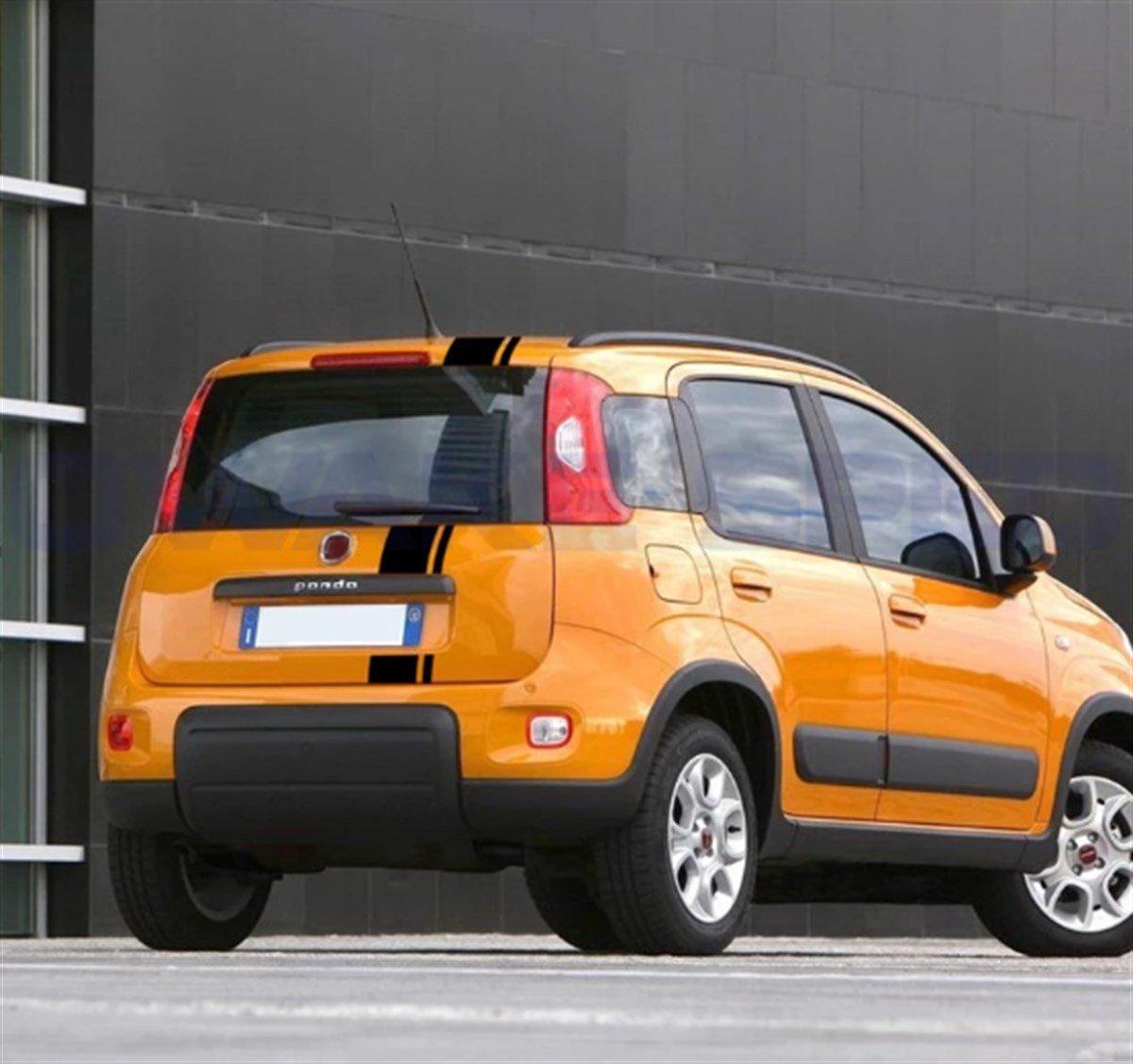 Ön Kaput ve Tavan İki Şerit Çizgi Sticker Etiket Modeli