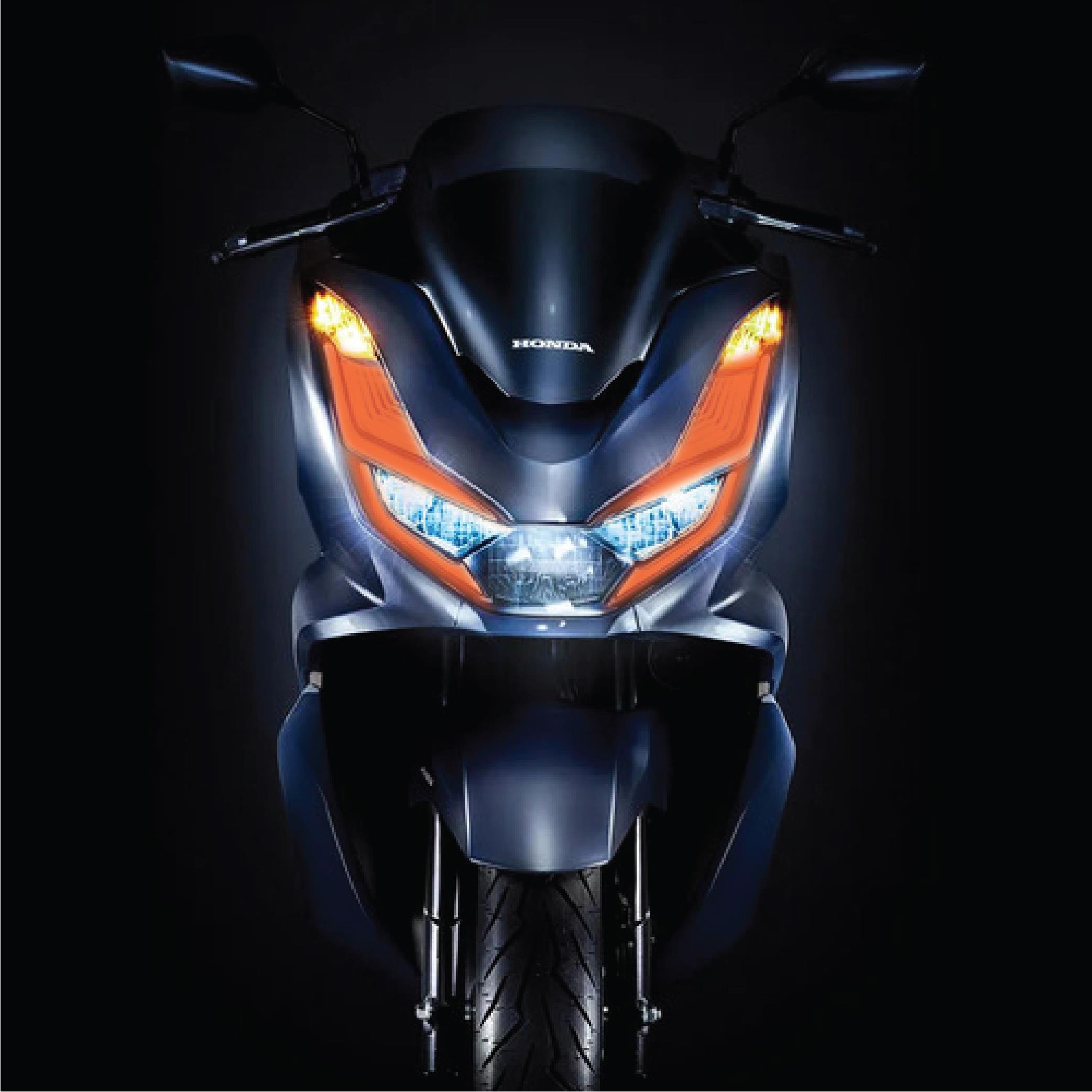 PCXPCX Ön Far Kaşı Far Filmi Sticker Etiket Modeli 2021-2024 Uyumlu Sinyal Kesikli Turuncu Renk