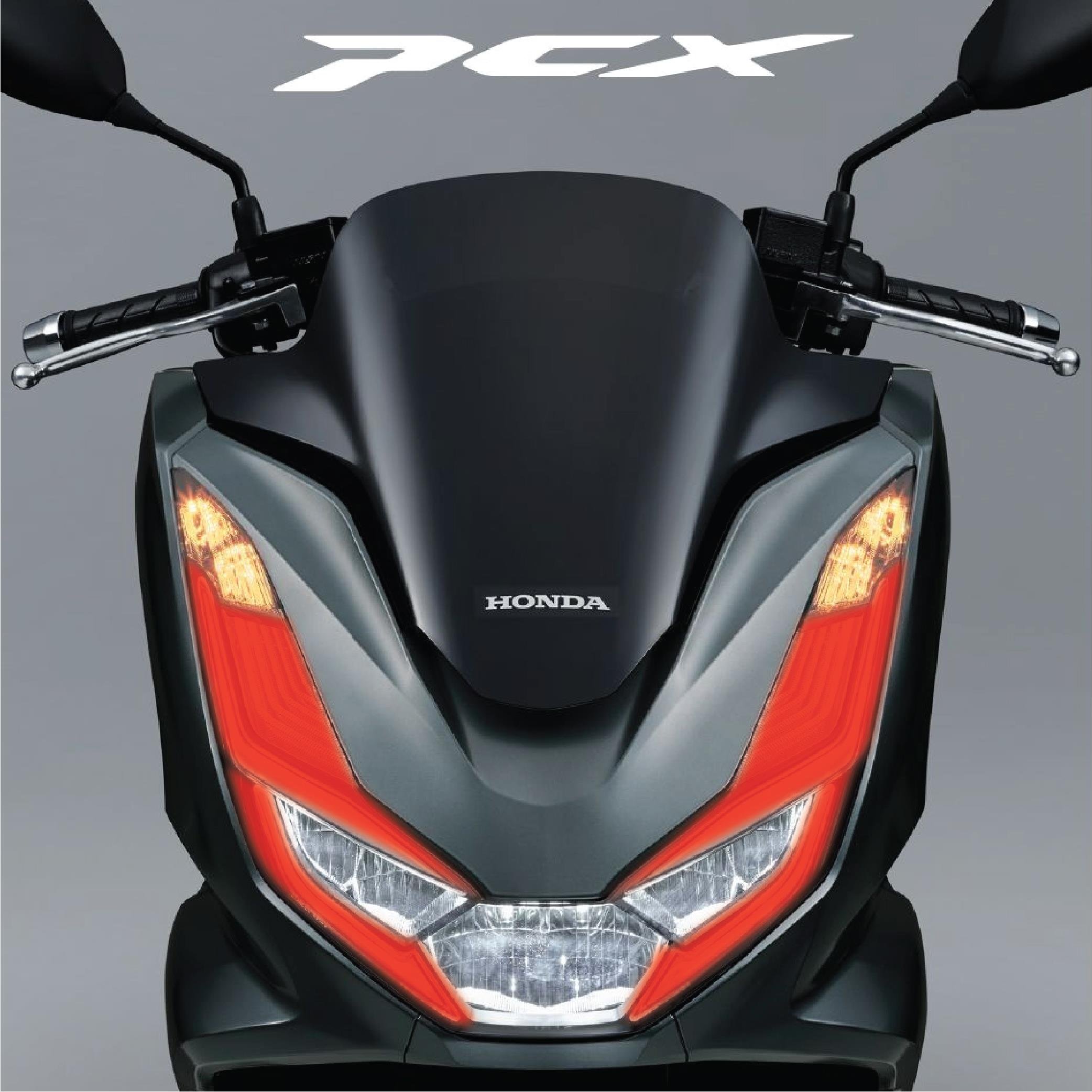 PCXPCX Ön Far Kaşı Far Filmi Sticker Etiket Modeli 2021-2024 Uyumlu Sinyal Kesikli Kırmızı Renk