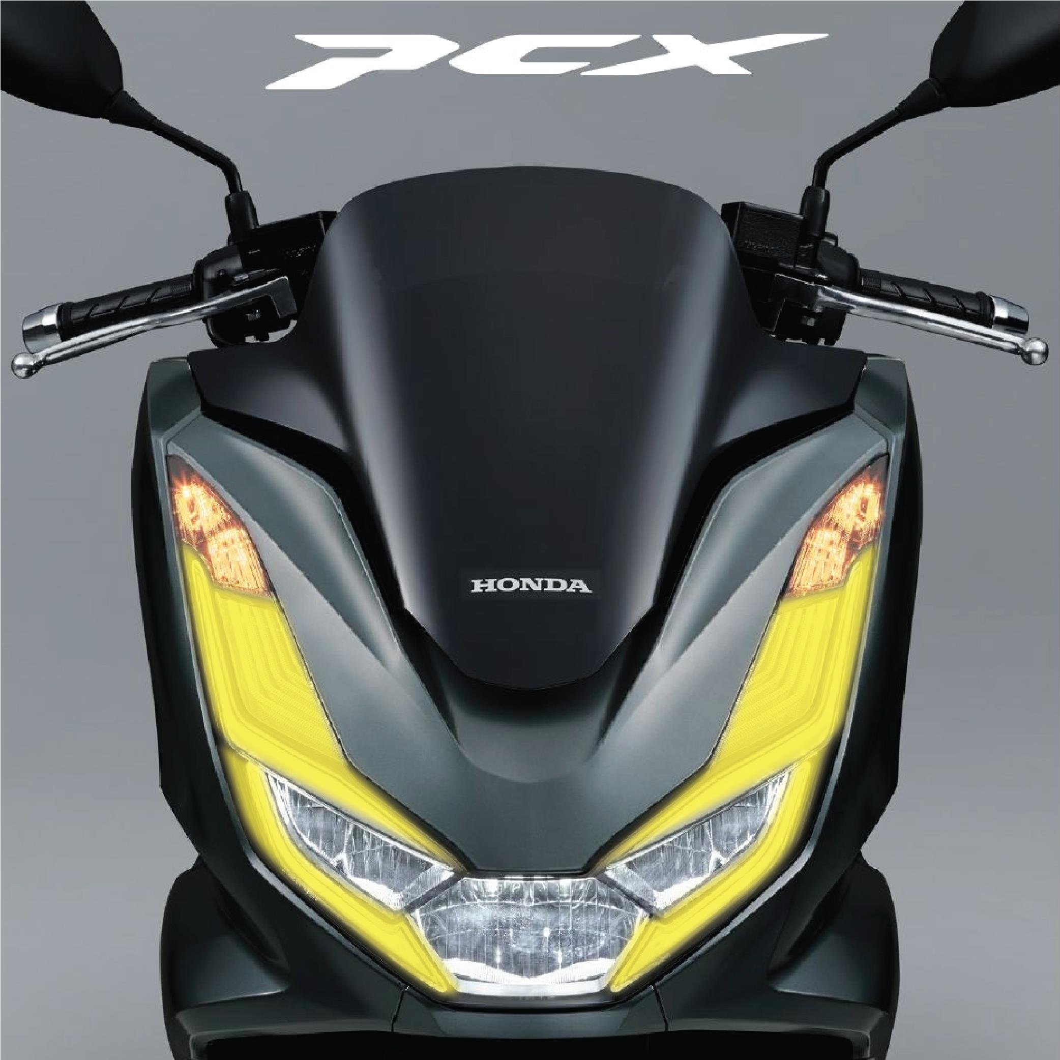 PCXPCX Ön Far Kaşı Far Filmi Sticker Etiket Modeli 2021-2024 Uyumlu Sinyal Kesikli Sarı Renk