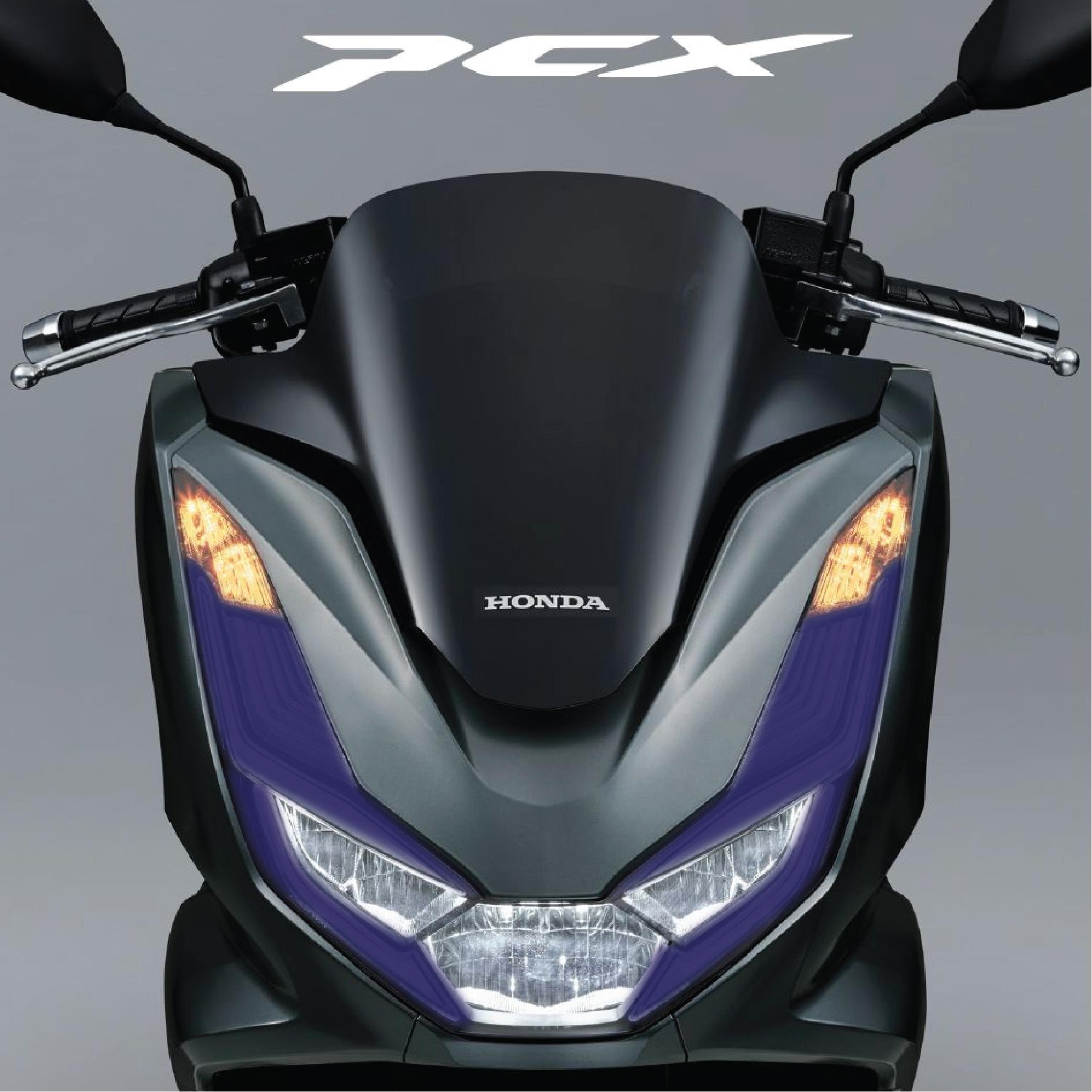 PCXPCX Ön Far Kaşı Far Filmi Sticker Etiket Modeli 2021-2024 Uyumlu Sinyal Kesikli Mavi Renk