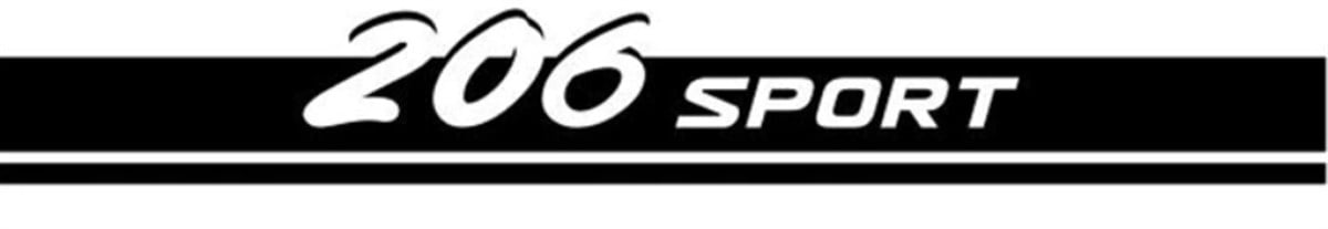 Peugeot 206 Sport Yazılı Ön Kaput Sticker Etiket Modeli