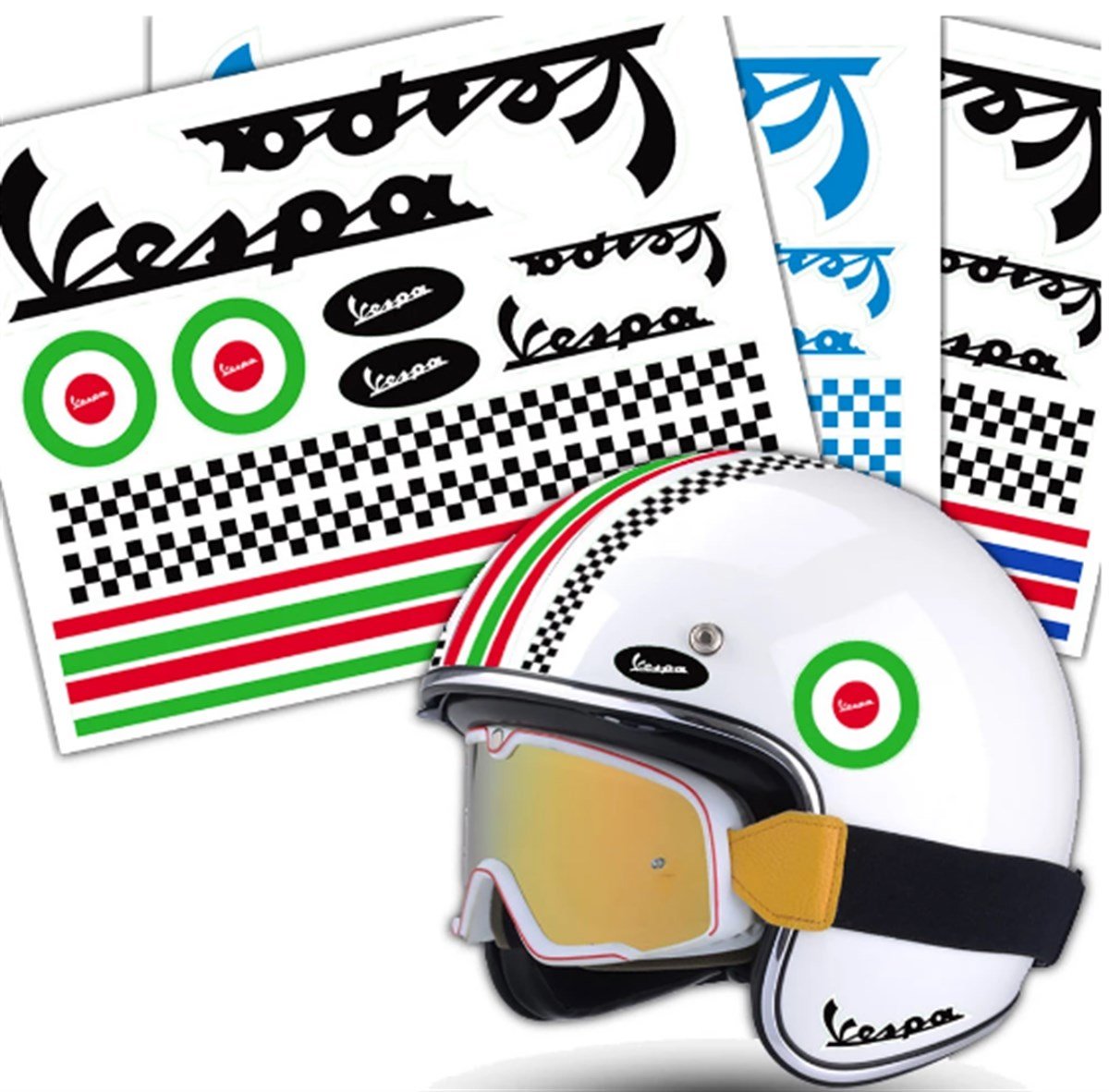 Piaggio Vespa Kask Sticker Etiket Modeli