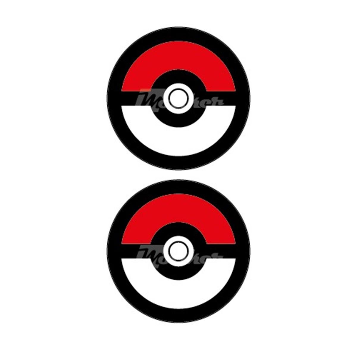 Pokemon PokeBall İkili Damla Logo Sticker 