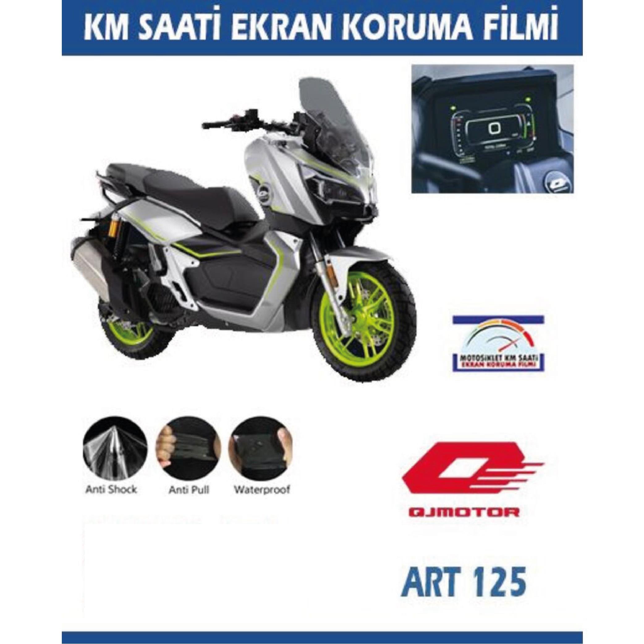 Ekran KorumasıQJ Motor Art 125 Motosiklet Ekran Km Koruyucu