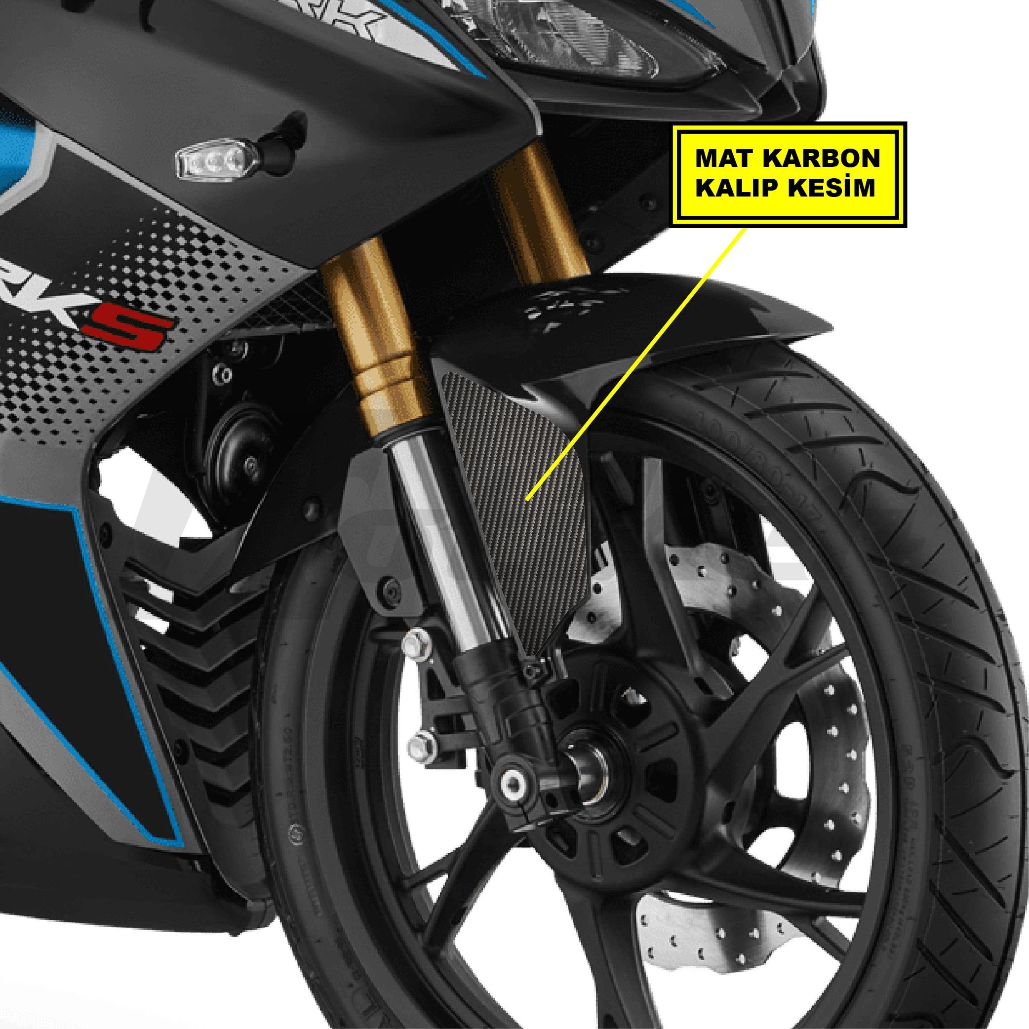 VOGEQJMOTOR RKS SRK125R ÖN ÇAMURLUK SAĞ SOL MAT KARBON STİCKER KAPLAMA ETİKET MODELİ