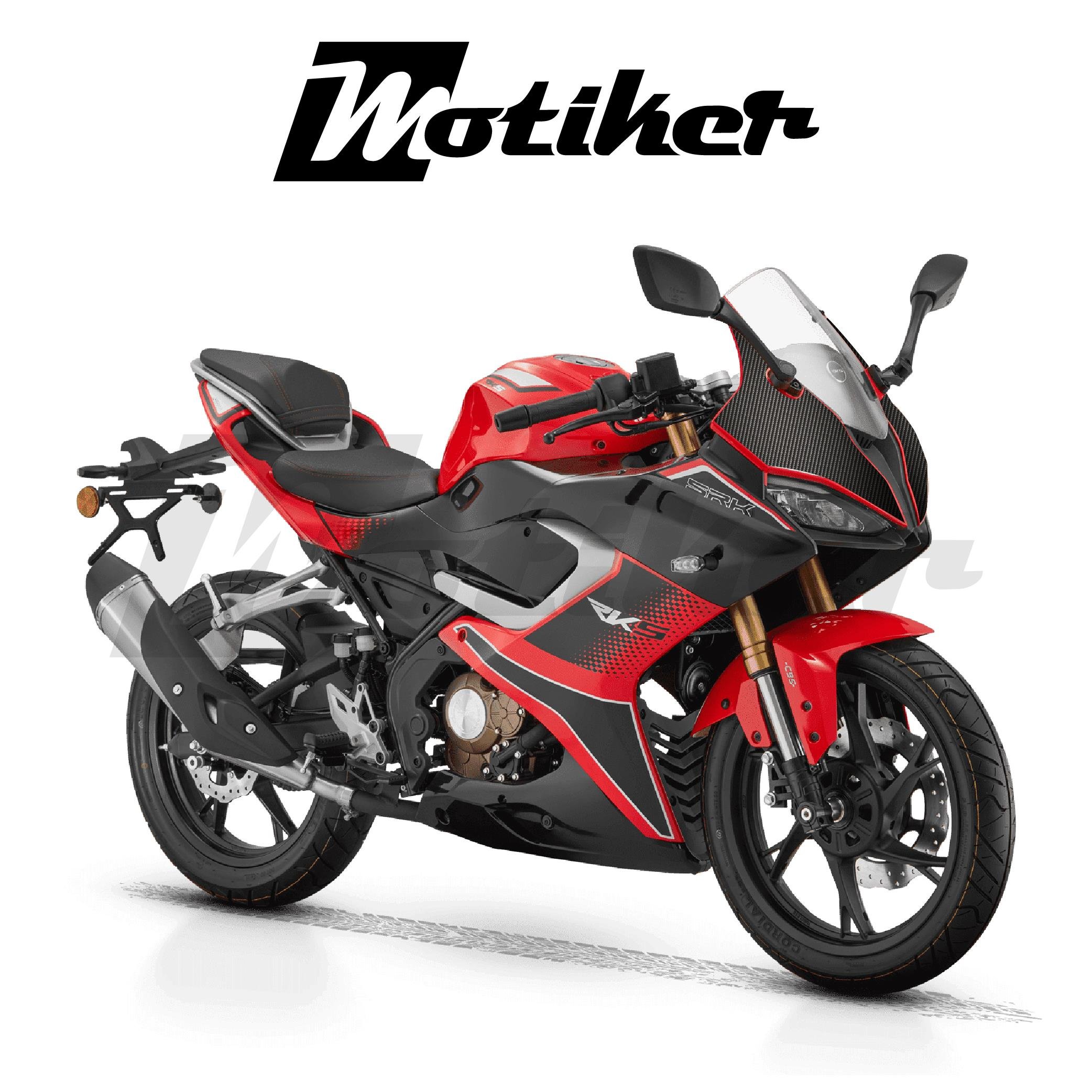 VOGEQJMOTOR RKS SRK125R ÖN KAFA MAT KARBON STİCKER KAPLAMA ETİKET MODELİ