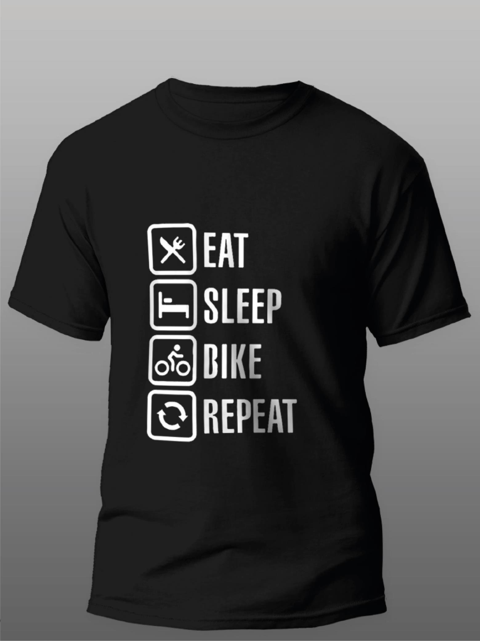 T-ShirtRepeat Motorcu T-Shirt Modeli Siyah