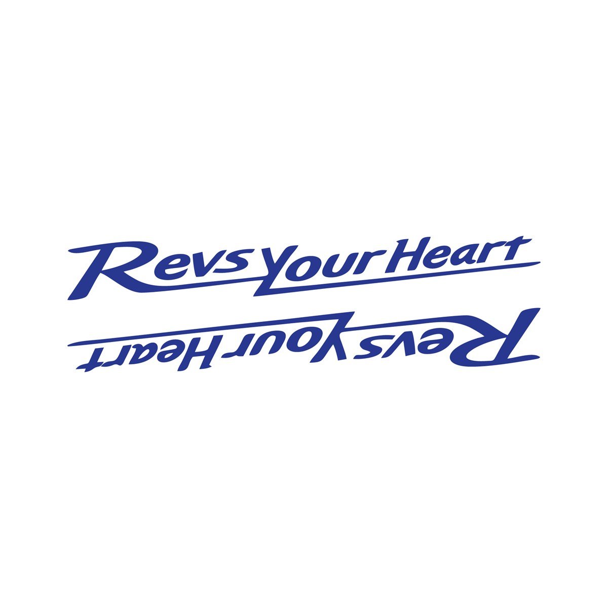 Revs Your Heart Yazılı Mini Sticker Etiket Modeli