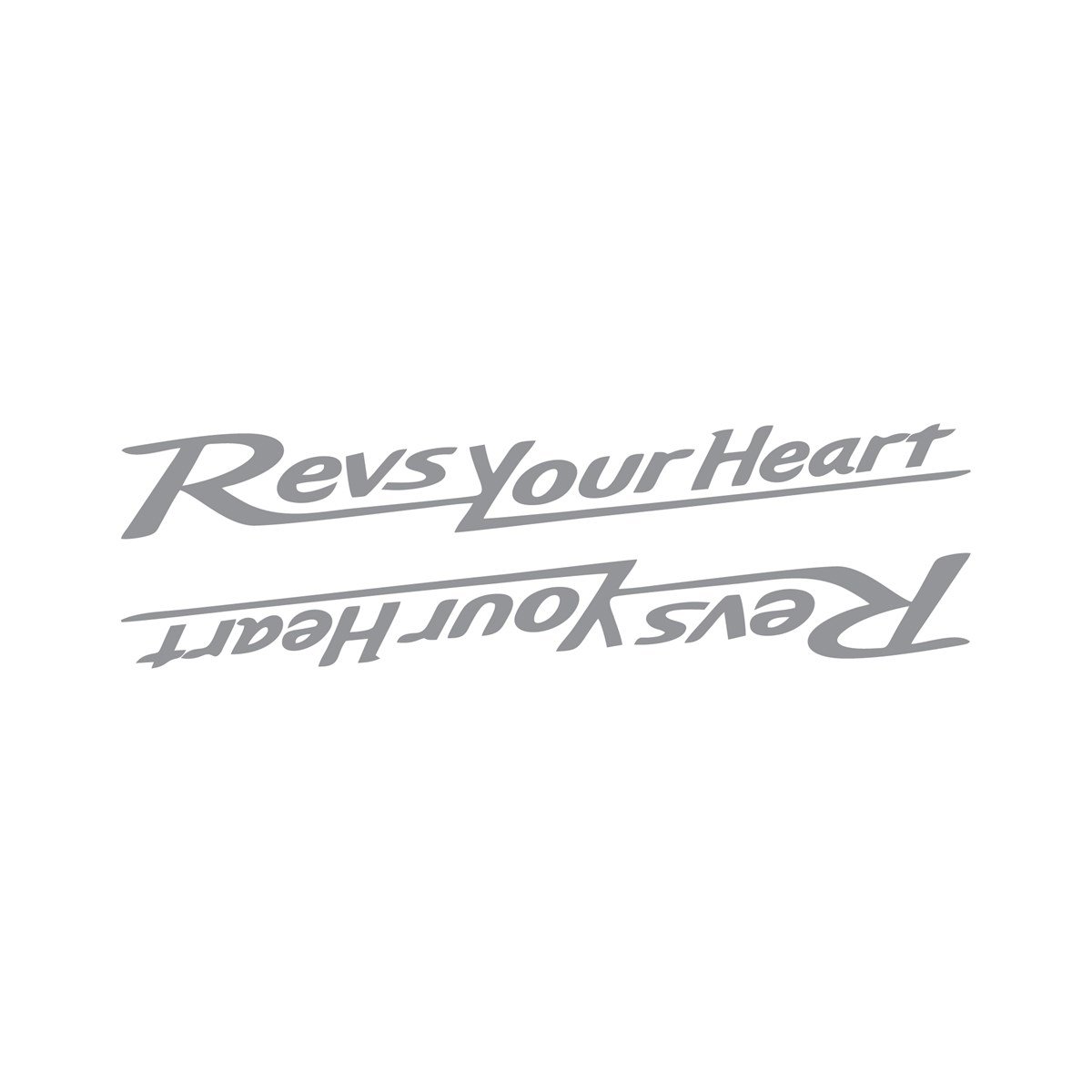 Revs Your Heart Yazılı Mini Sticker Etiket Modeli