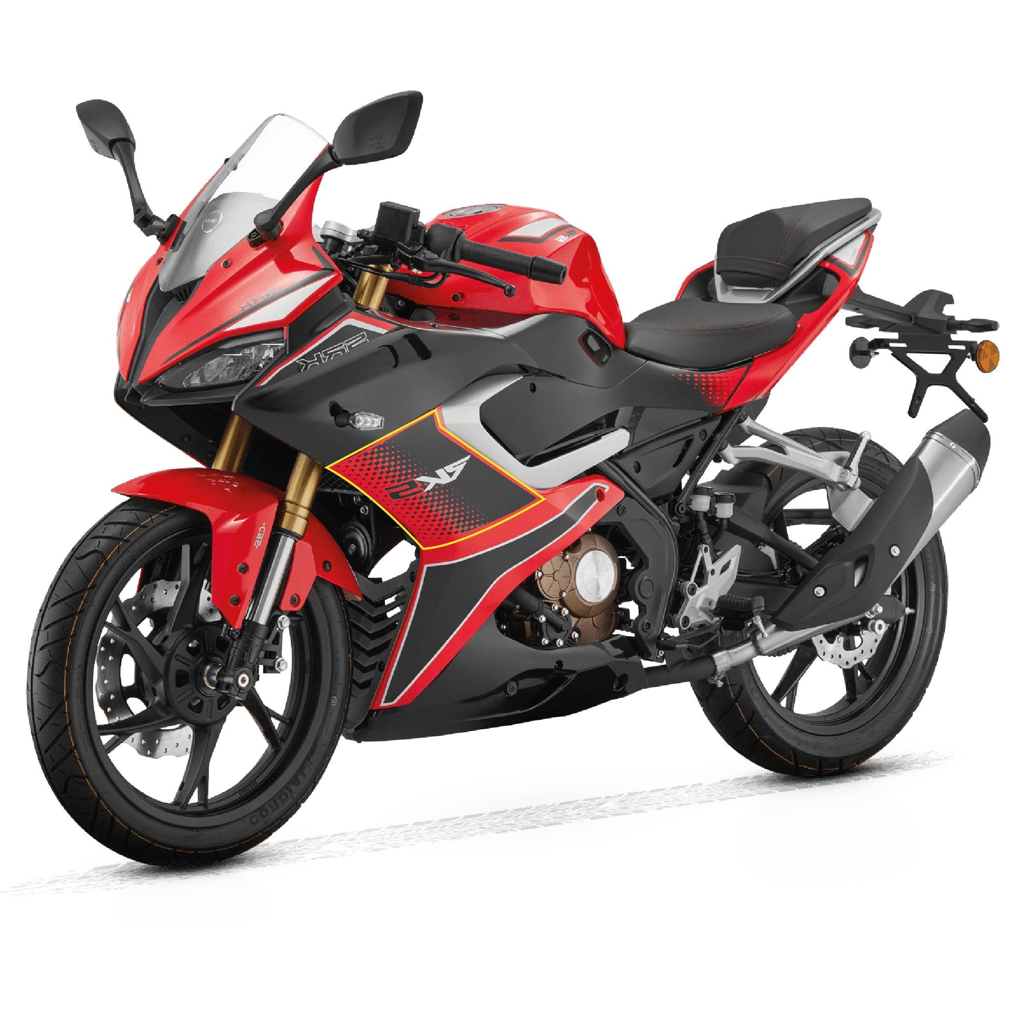 RKSRKS (QJ MOTOR) KIRMIZI SRK 125R SOL YAN GRENAJ ORJİNAL TASARIM STICKER ETİKET MODELİ