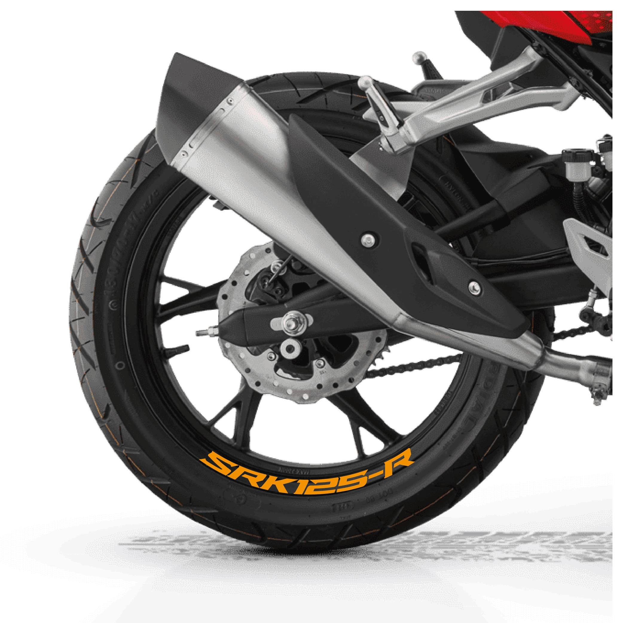 RKSRKS (QJ MOTOR) SRK 125-R Motosiklet Jant İçi Sticker Etiket Modeli Turuncu