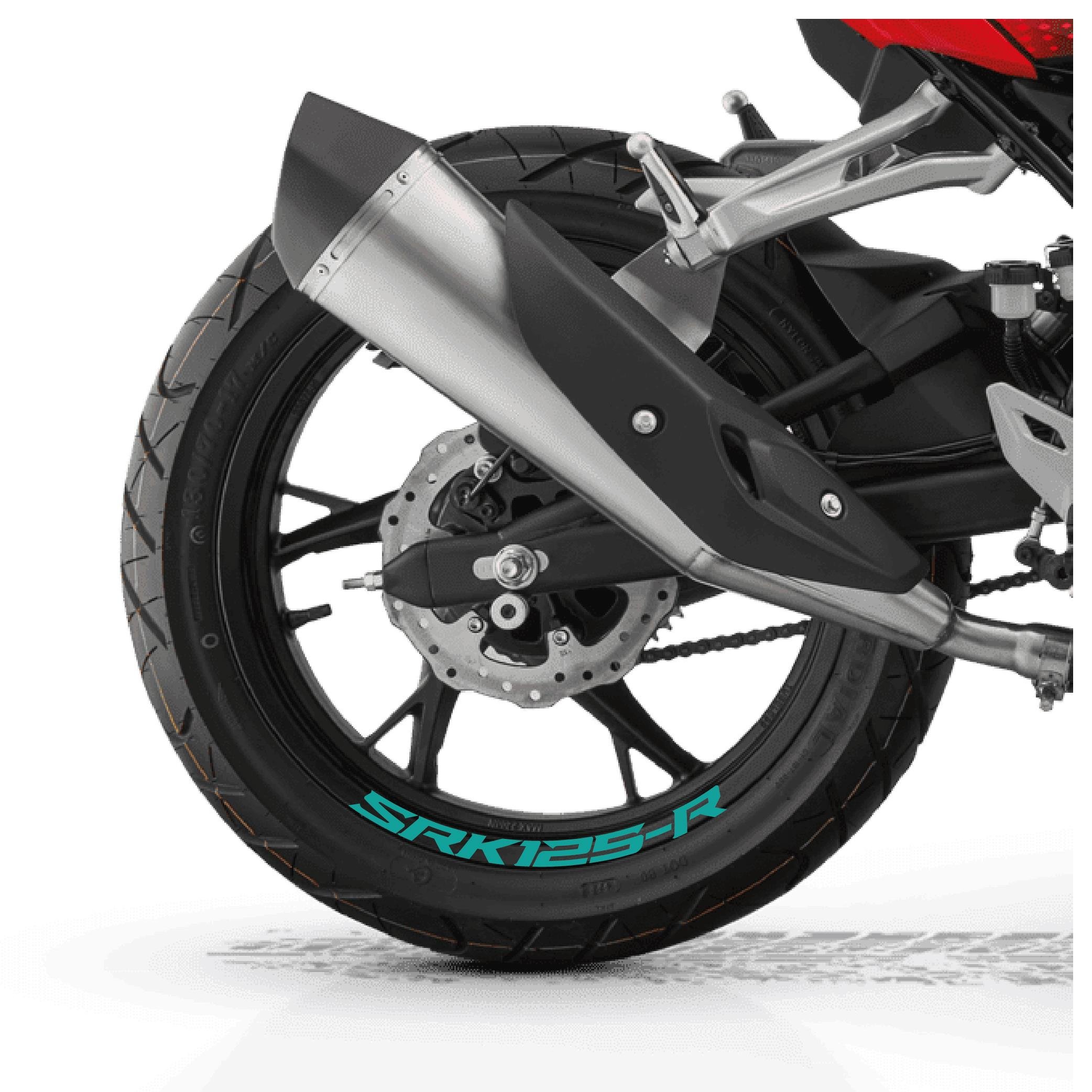 RKSRKS (QJ MOTOR) SRK 125-R Motosiklet Jant İçi Sticker Etiket Modeli Turkuaz