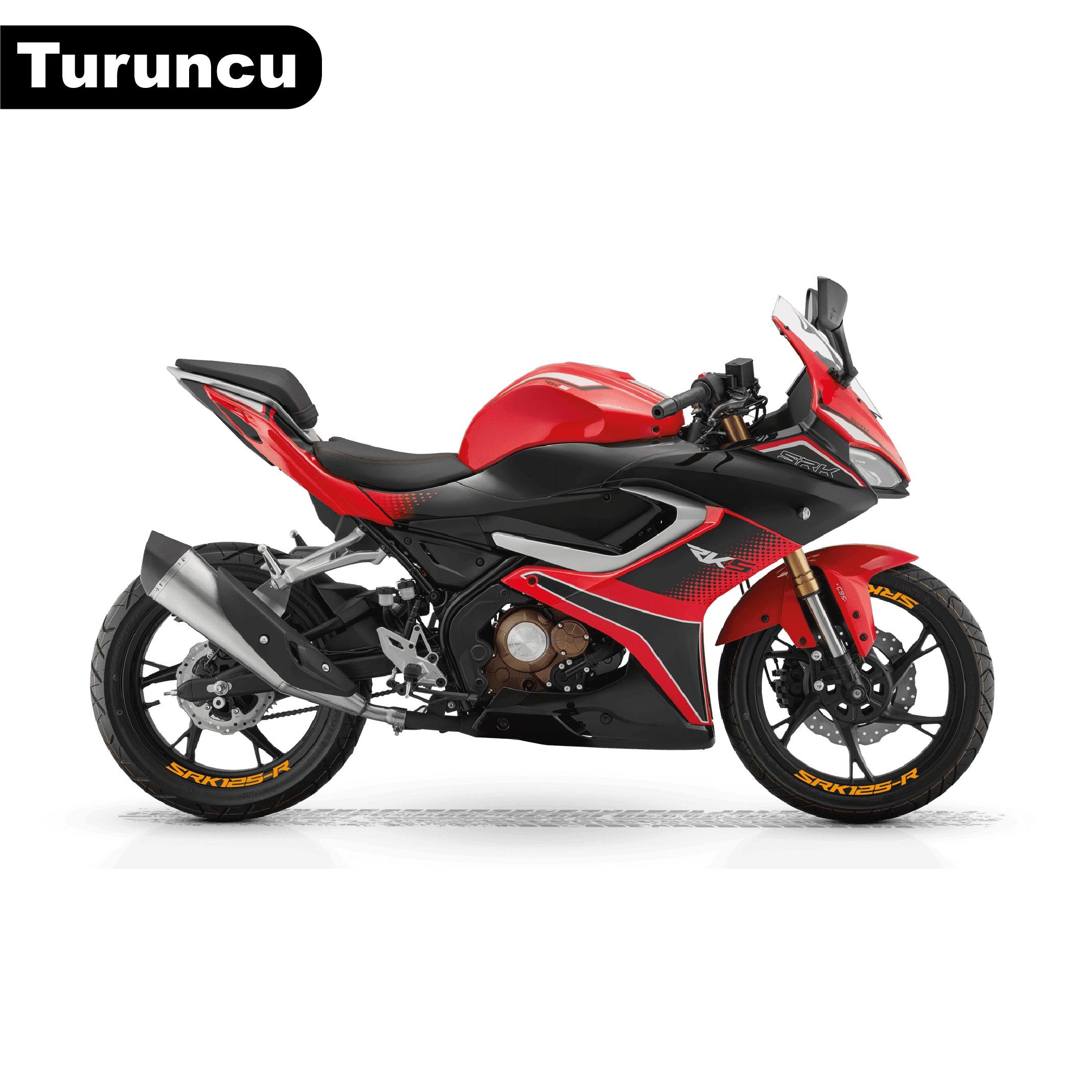 RKSRKS (QJ MOTOR) SRK 125-R Motosiklet Jant İçi Sticker Etiket Modeli Turuncu