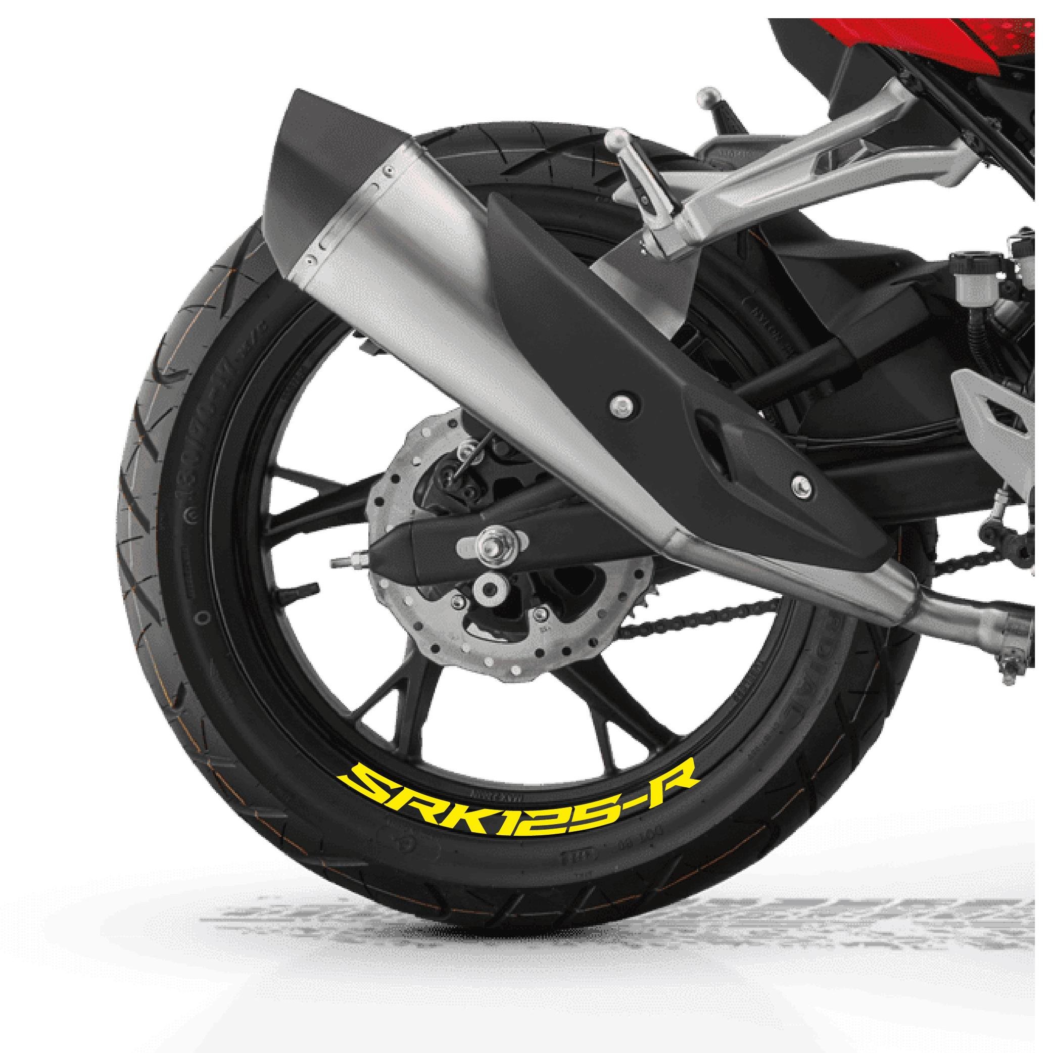 RKSRKS (QJ MOTOR) SRK 125-R Motosiklet Jant İçi Sticker Etiket Modeli Sarı