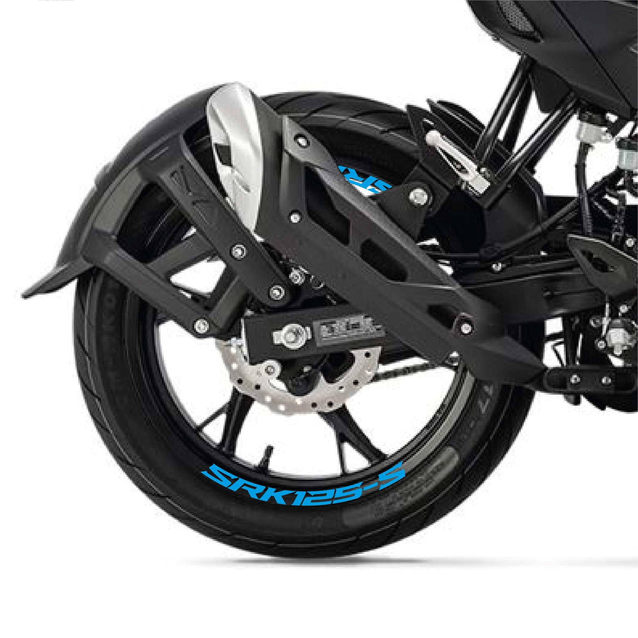 RKSRKS (QJ MOTOR) SRK 125-S Motosiklet Jant İçi Sticker Etiket Modeli Mavi