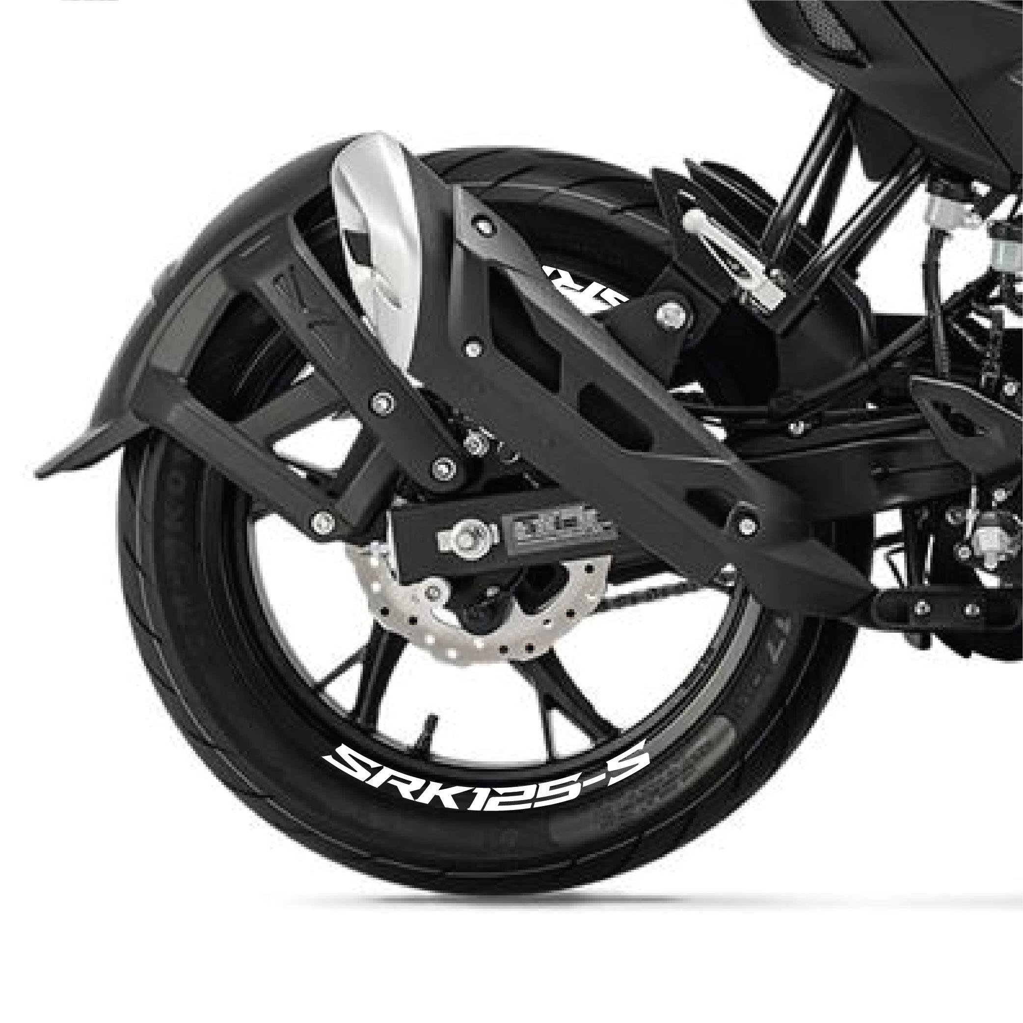 RKSRKS (QJ MOTOR) SRK 125-S Motosiklet Jant İçi Sticker Etiket Modeli Beyaz