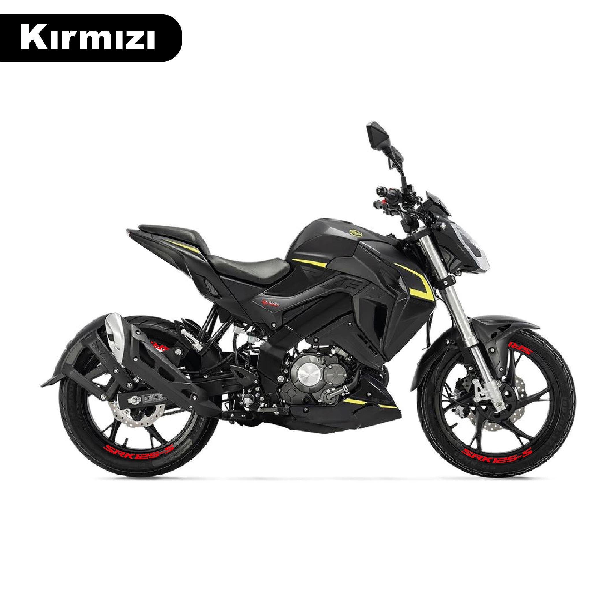 RKSRKS (QJ MOTOR) SRK 125-S Motosiklet Jant İçi Sticker Etiket Modeli Kırmızı