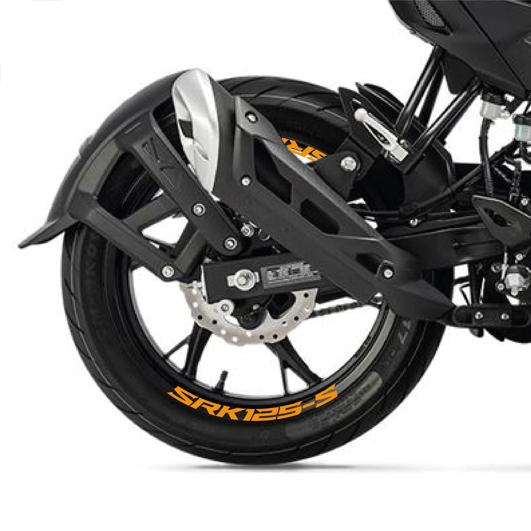 RKSRKS (QJ MOTOR) SRK 125-S Motosiklet Jant İçi Sticker Etiket Modeli Turuncu
