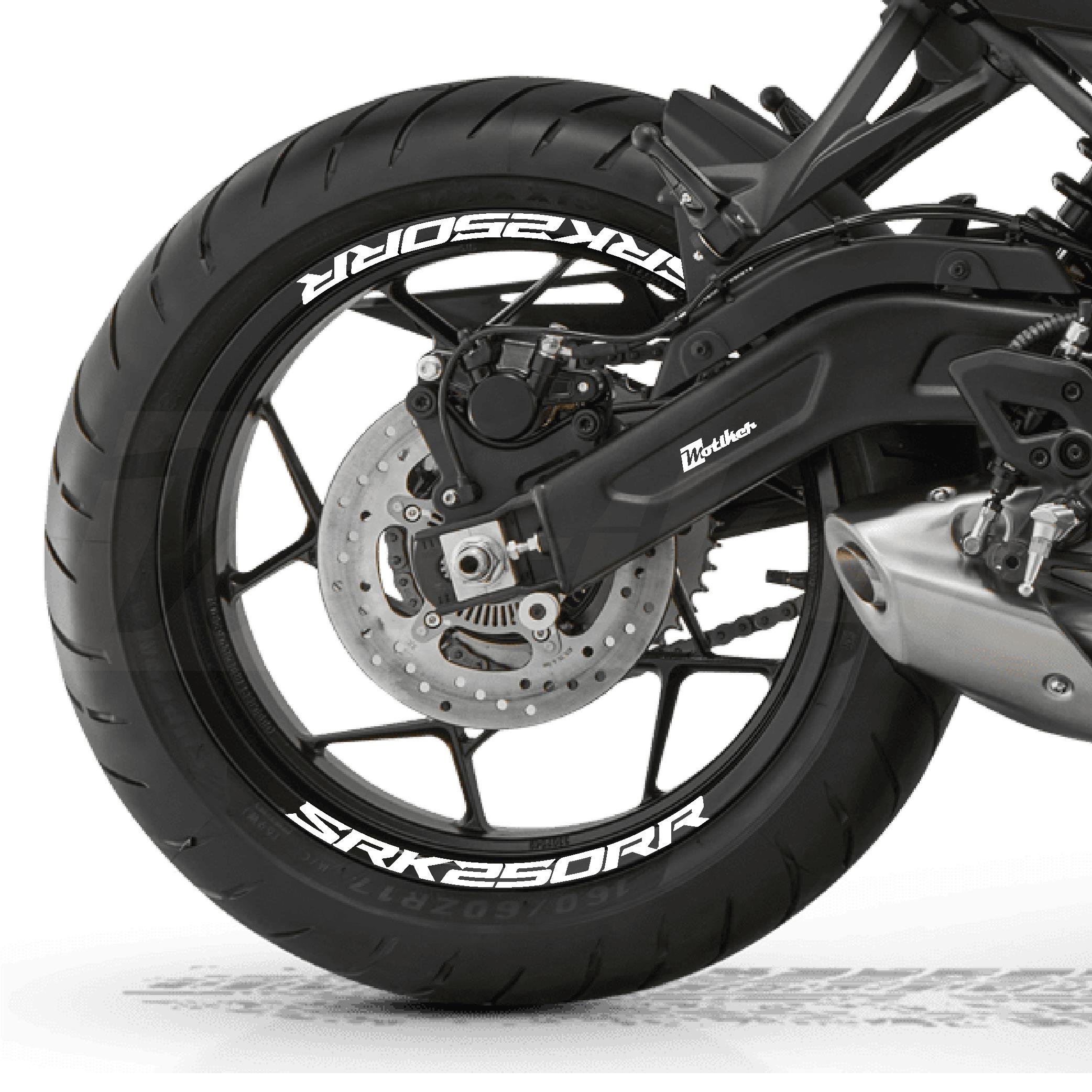 RKSRKS (QJ MOTOR) SRK 250RR Motosiklet Jant İçi Sticker Etiket Modeli Beyaz