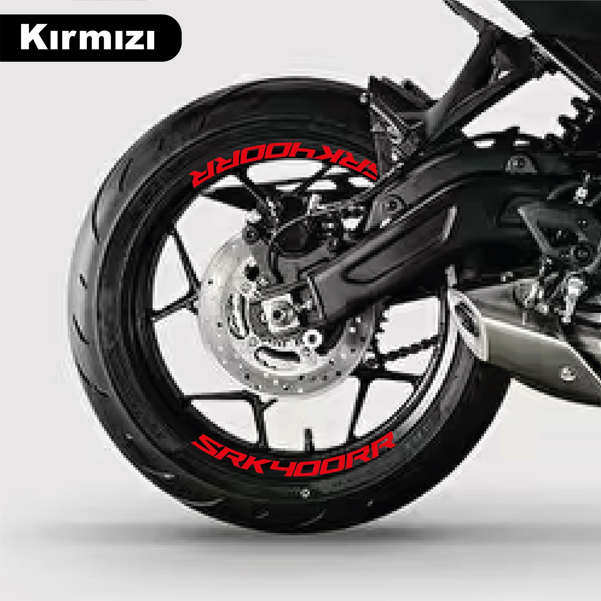 RKSRKS (QJ MOTOR) SRK 400RR Motosiklet Jant İçi Sticker Etiket Modeli Kırmızı 
