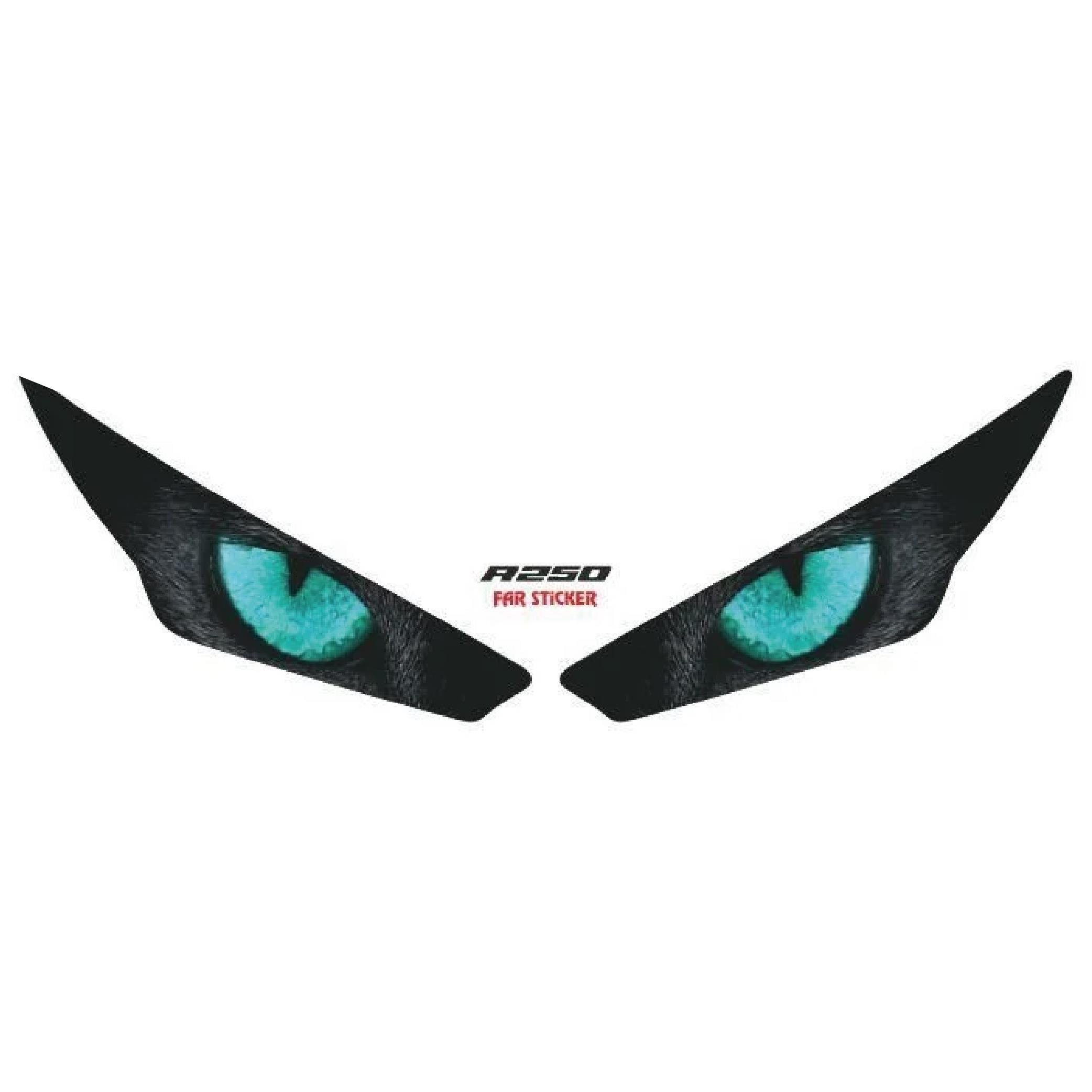 RKS R250 Mavi Göz Far Sticker Etiket Modeli