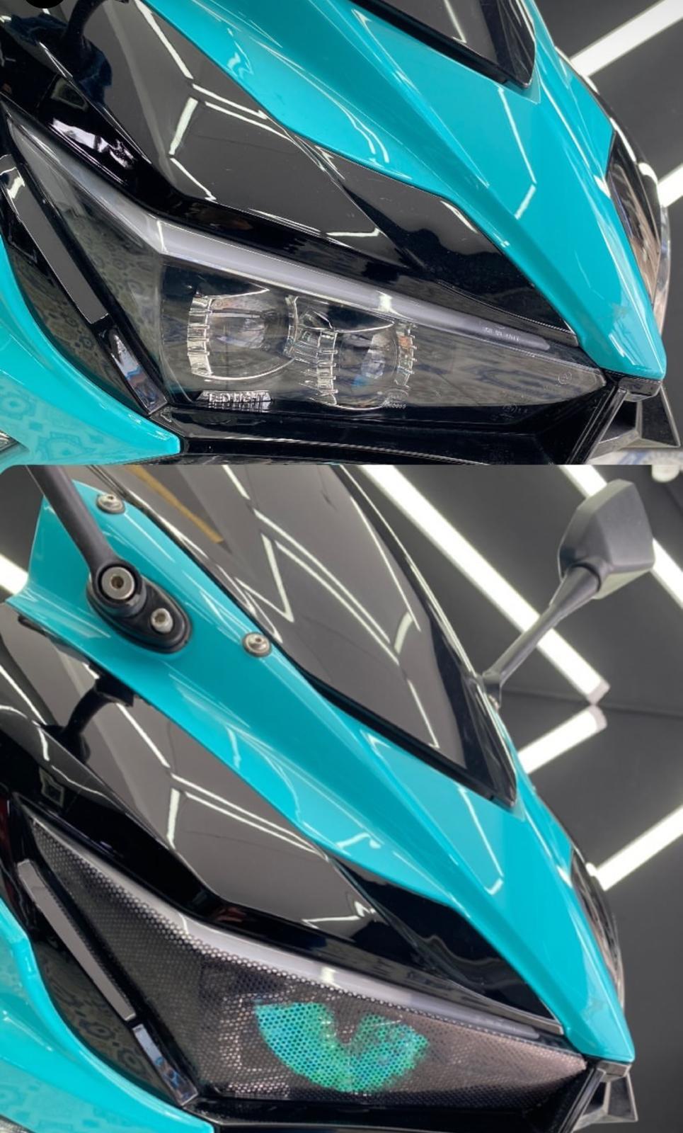 RKSRKS R250 Mavi Göz Far Sticker Etiket Modeli