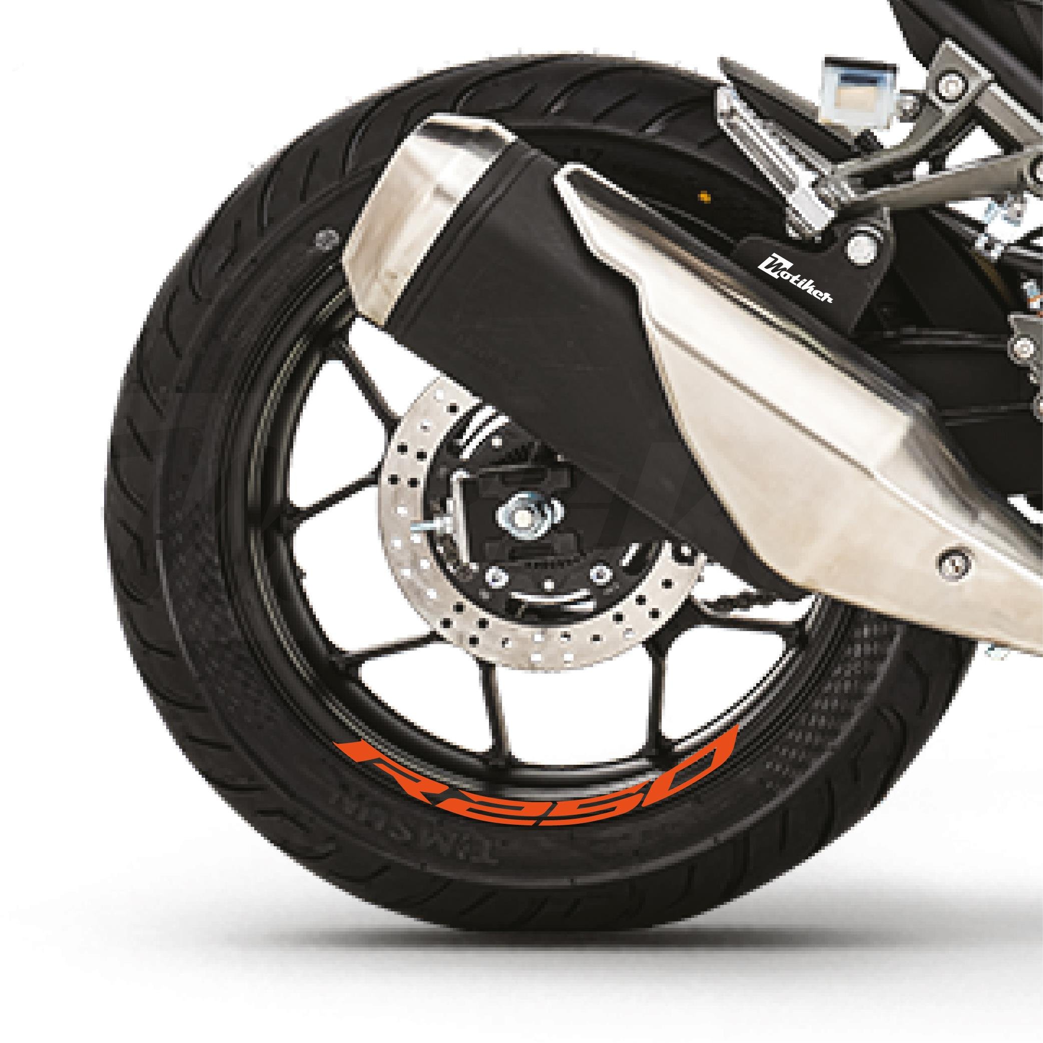 RKSRKS R250 Motosiklet Jant İçi Sticker Etiket Modeli Turuncu