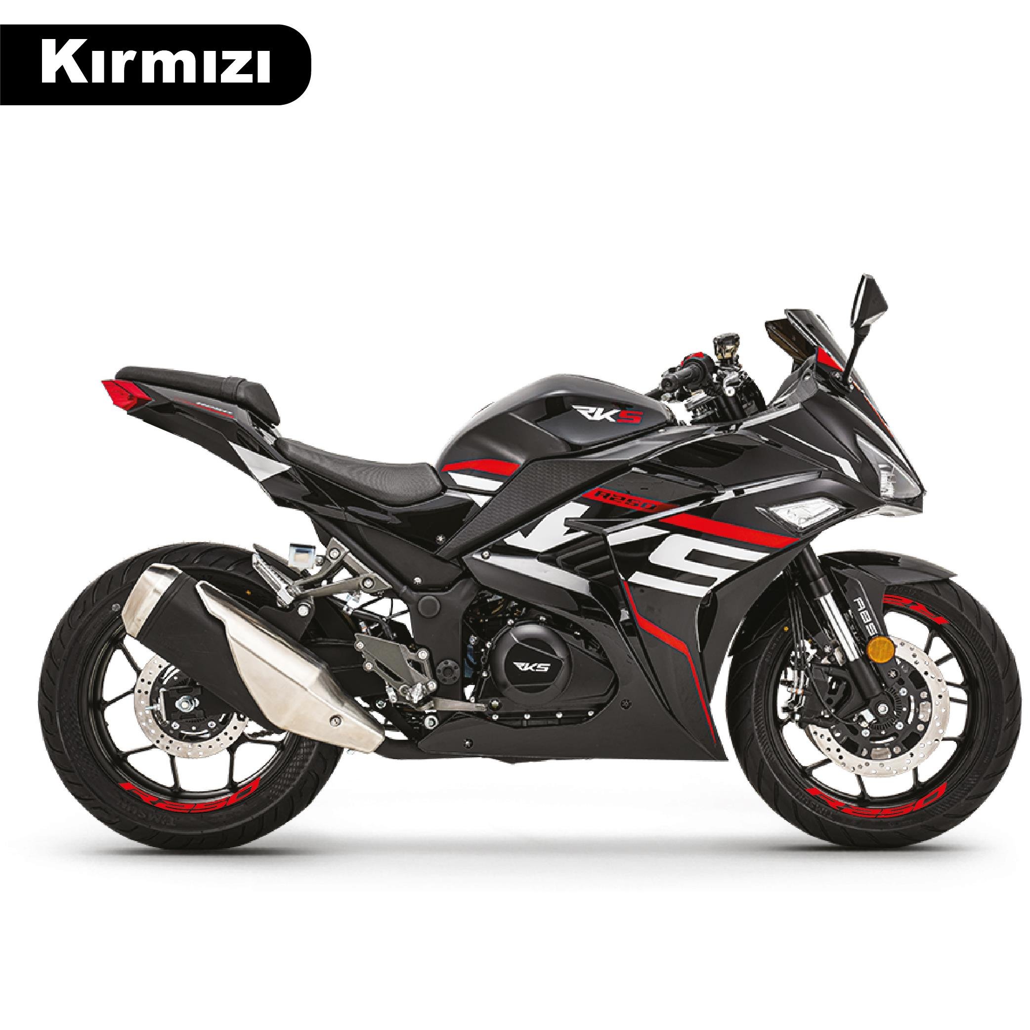 RKSRKS R250 Motosiklet Jant İçi Sticker Etiket Modeli Kırmızı