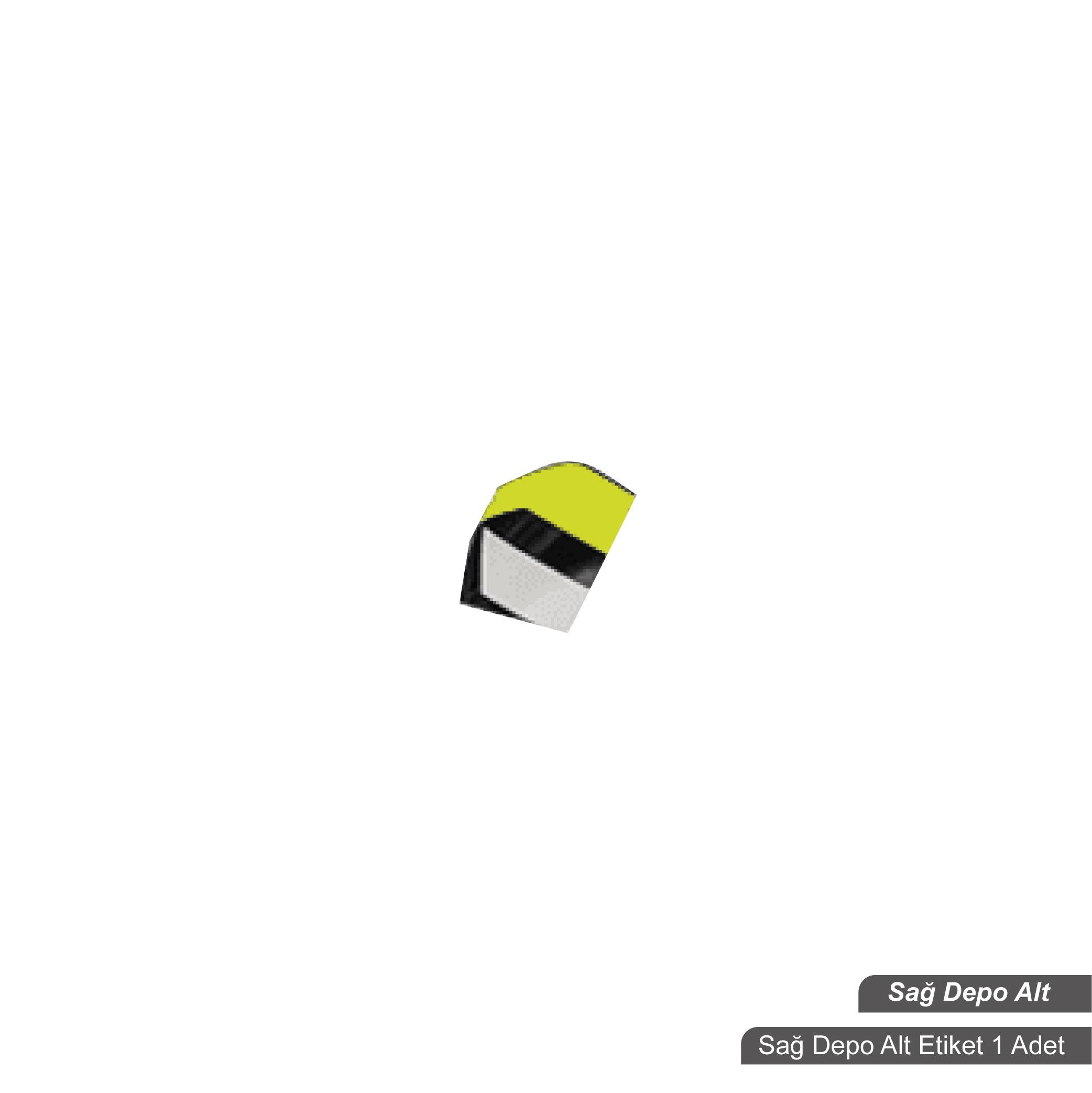 RKSRKS R250 Orjinal Tasarım Sağ Depo Alt Sticker Etiket Modeli