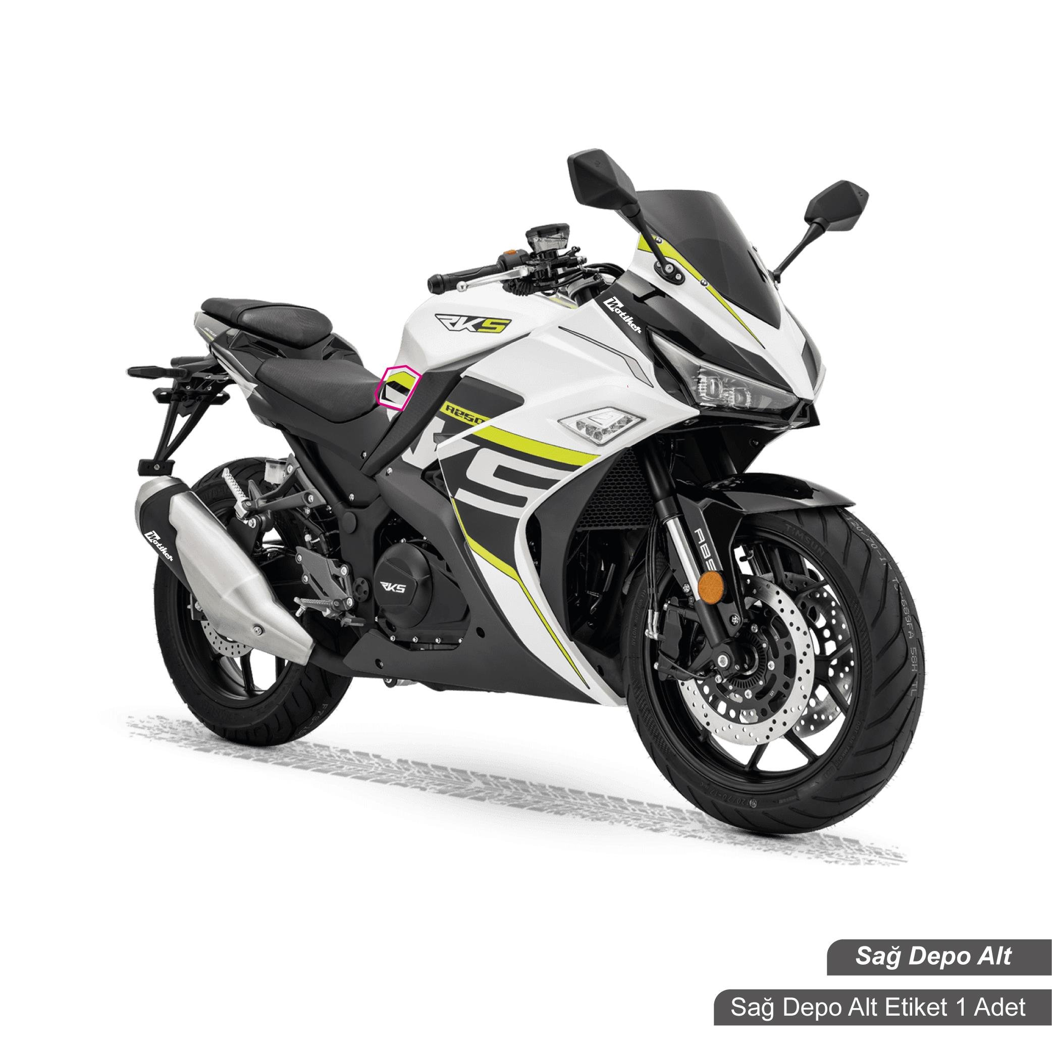 RKSRKS R250 Orjinal Tasarım Sağ Depo Alt Sticker Etiket Modeli