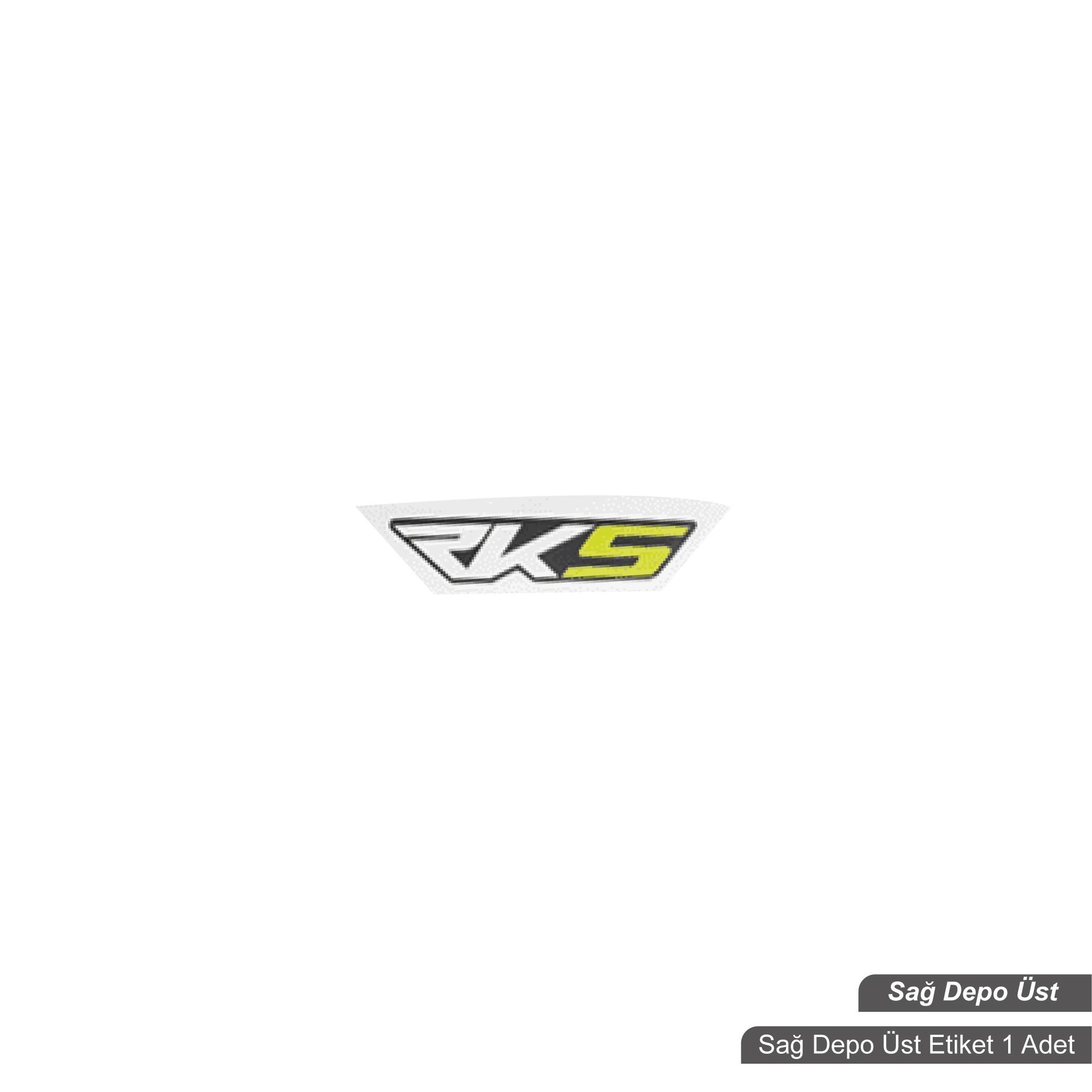 RKSRKS R250 Orjinal Tasarım Sağ Depo Üst Sticker Etiket Modeli