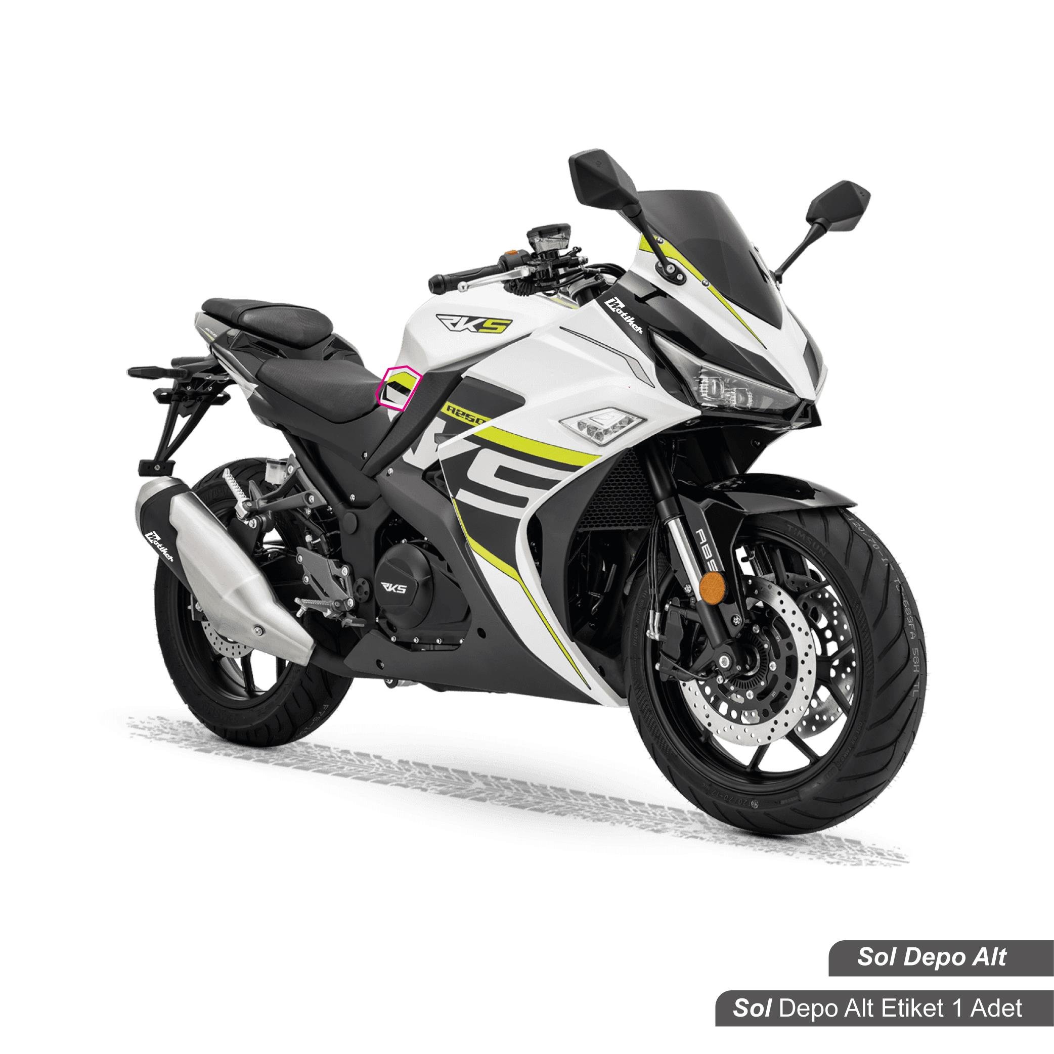 RKSRKS R250 Orjinal Tasarım Sol Depo Alt Sticker Etiket Modeli