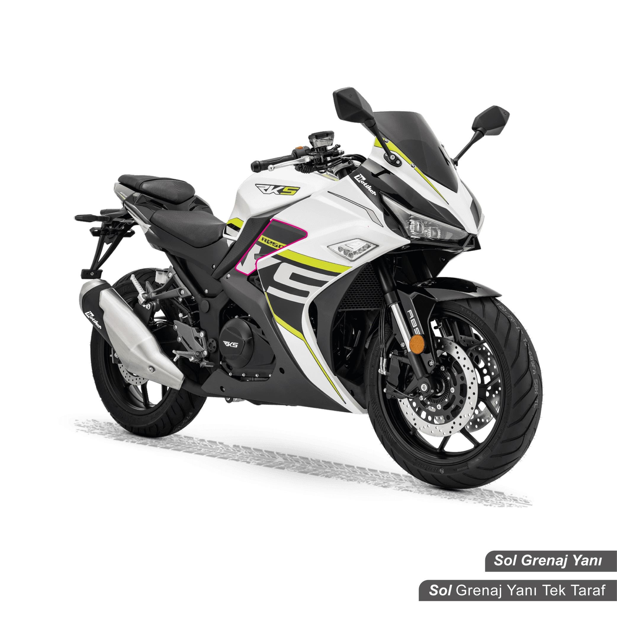 RKSRKS R250 Orjinal Tasarım Sol Grenaj Yanı Sticker Etiket Modeli