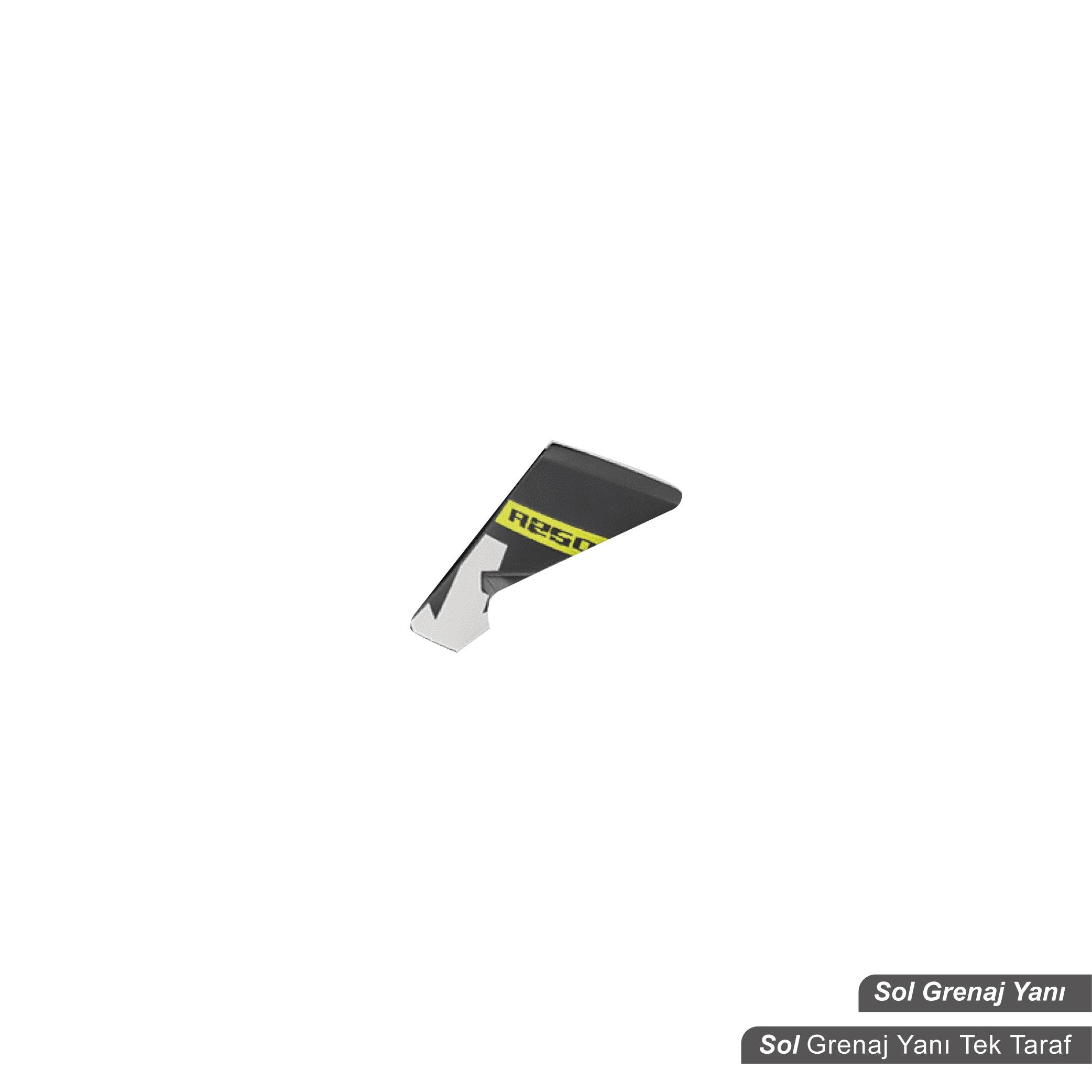 RKSRKS R250 Orjinal Tasarım Sol Grenaj Yanı Sticker Etiket Modeli