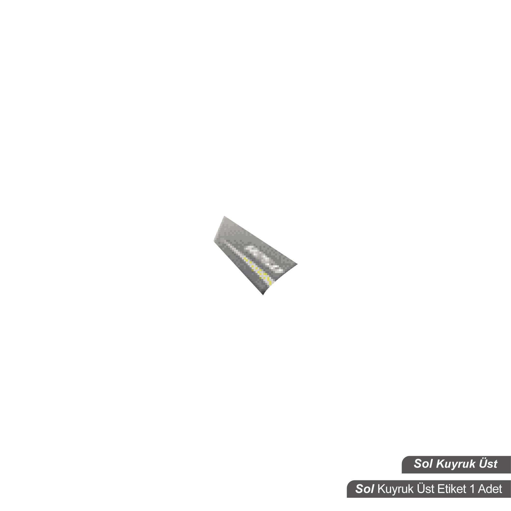 RKSRKS R250 Orjinal Tasarım Sol Kuyruk Üst Sticker Etiket Modeli