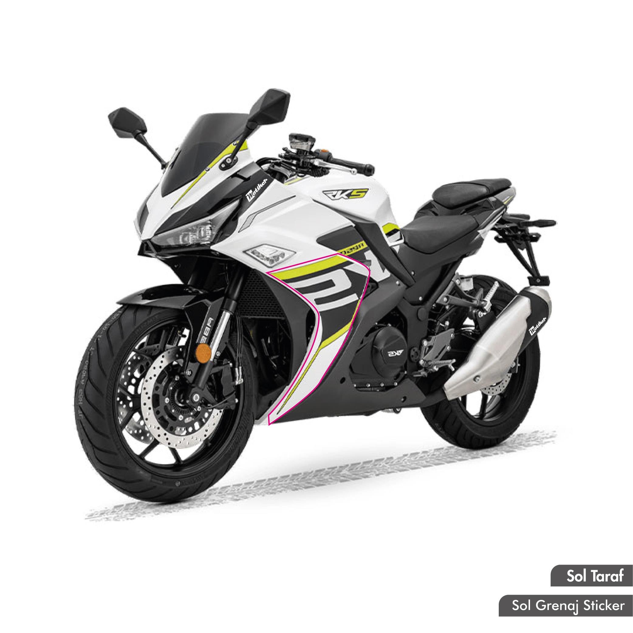 RKSRKS R250 Orjinal Tasarım Sticker Etiket Modeli Sol Grenaj Sticker