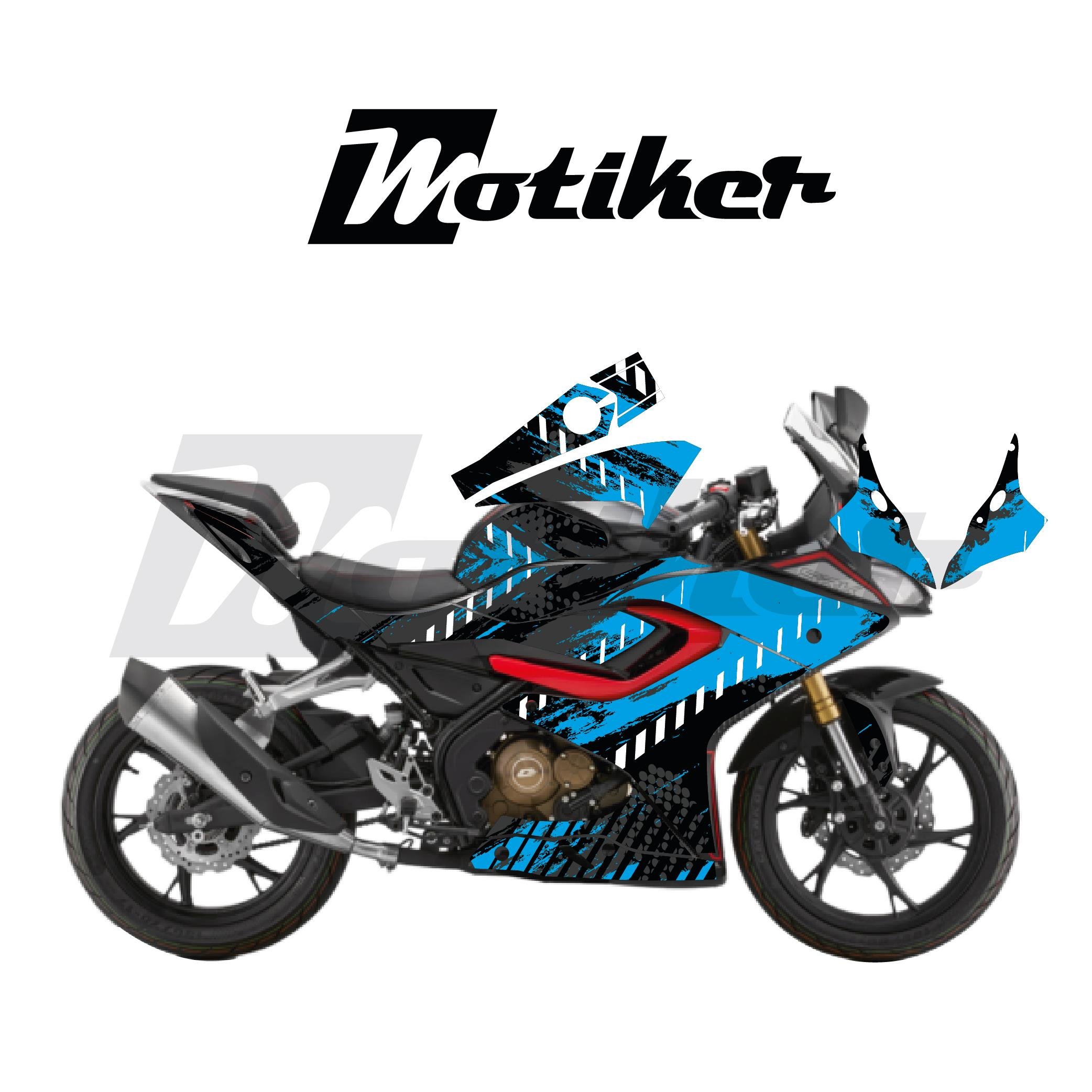 RKSRKS SRK 125R Kaplama Motosiklet Sticker Etiket Modeli Racing Sport Desen Mavi Siyah Beyaz