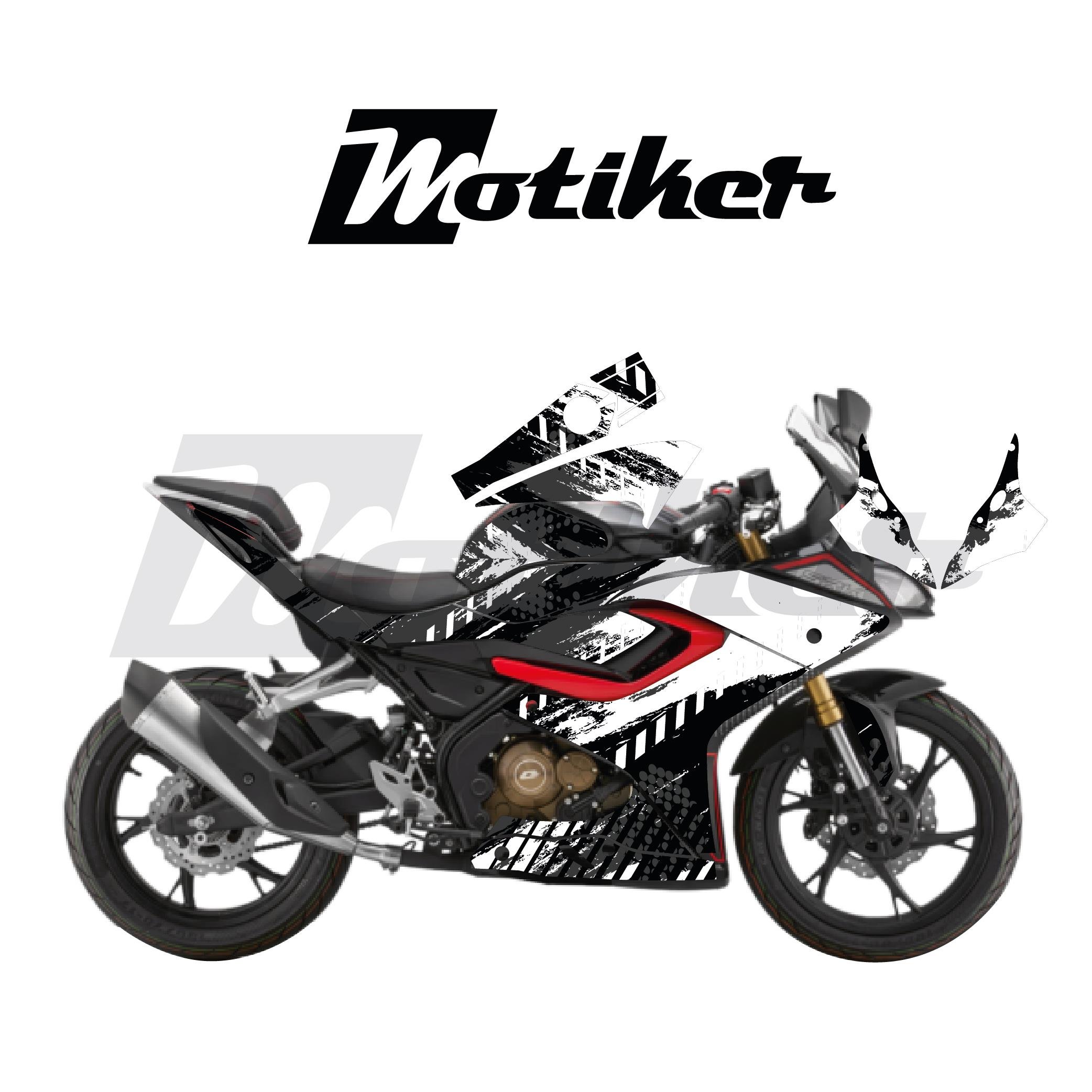 RKSRKS SRK 125R Kaplama Motosiklet Sticker Etiket Modeli Racing Sport Desen Gri Siyah Beyaz