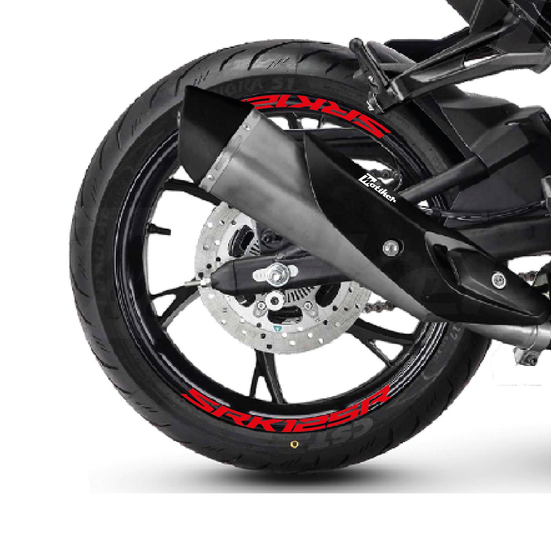 RKSRKS SRK 125R Motosiklet Jant İçi Sticker Etiket Modeli Kırmızı