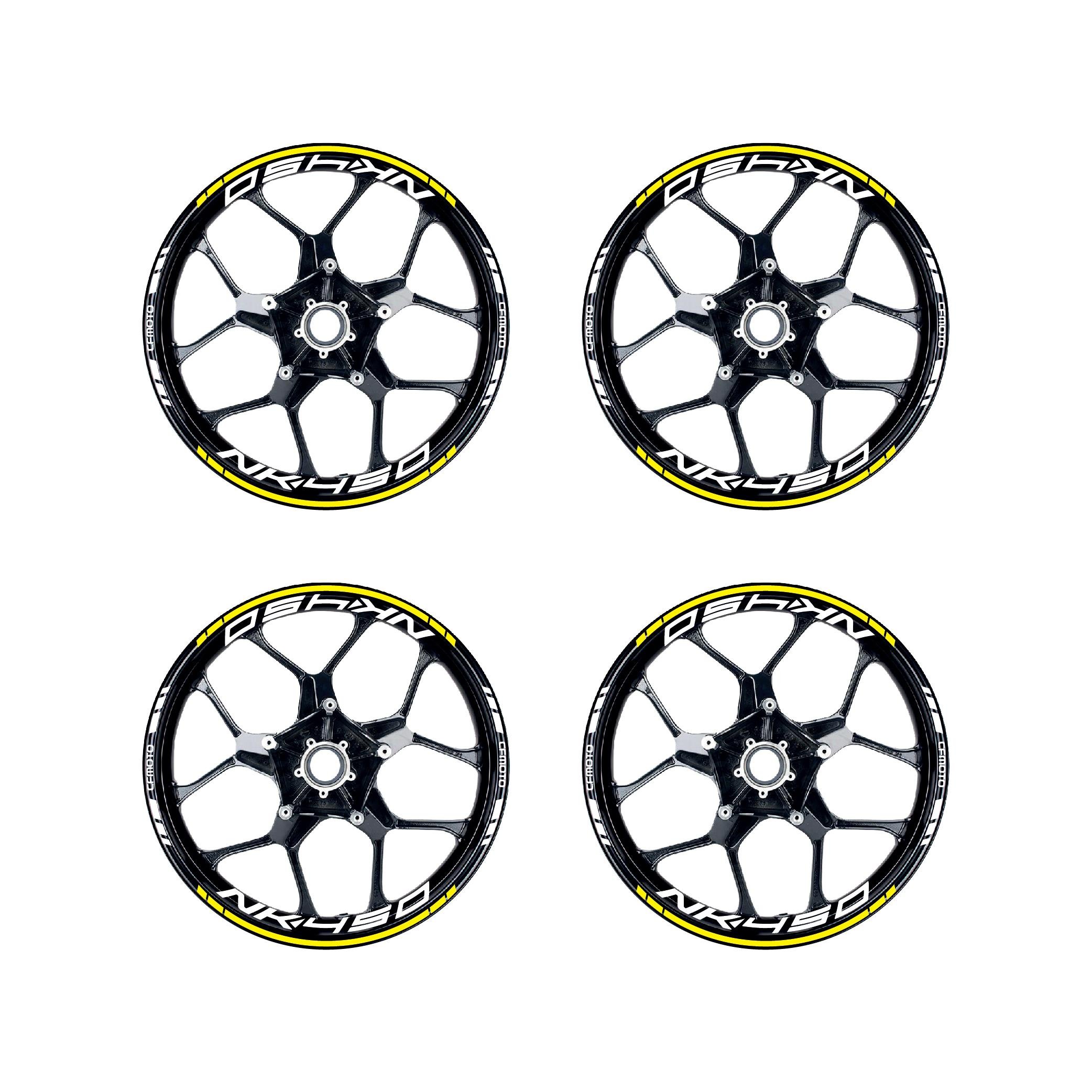 450 NKSarı CFMOTO 450NK Motosiklet Jant Sticker Etiket Modeli İç & Dış Takım