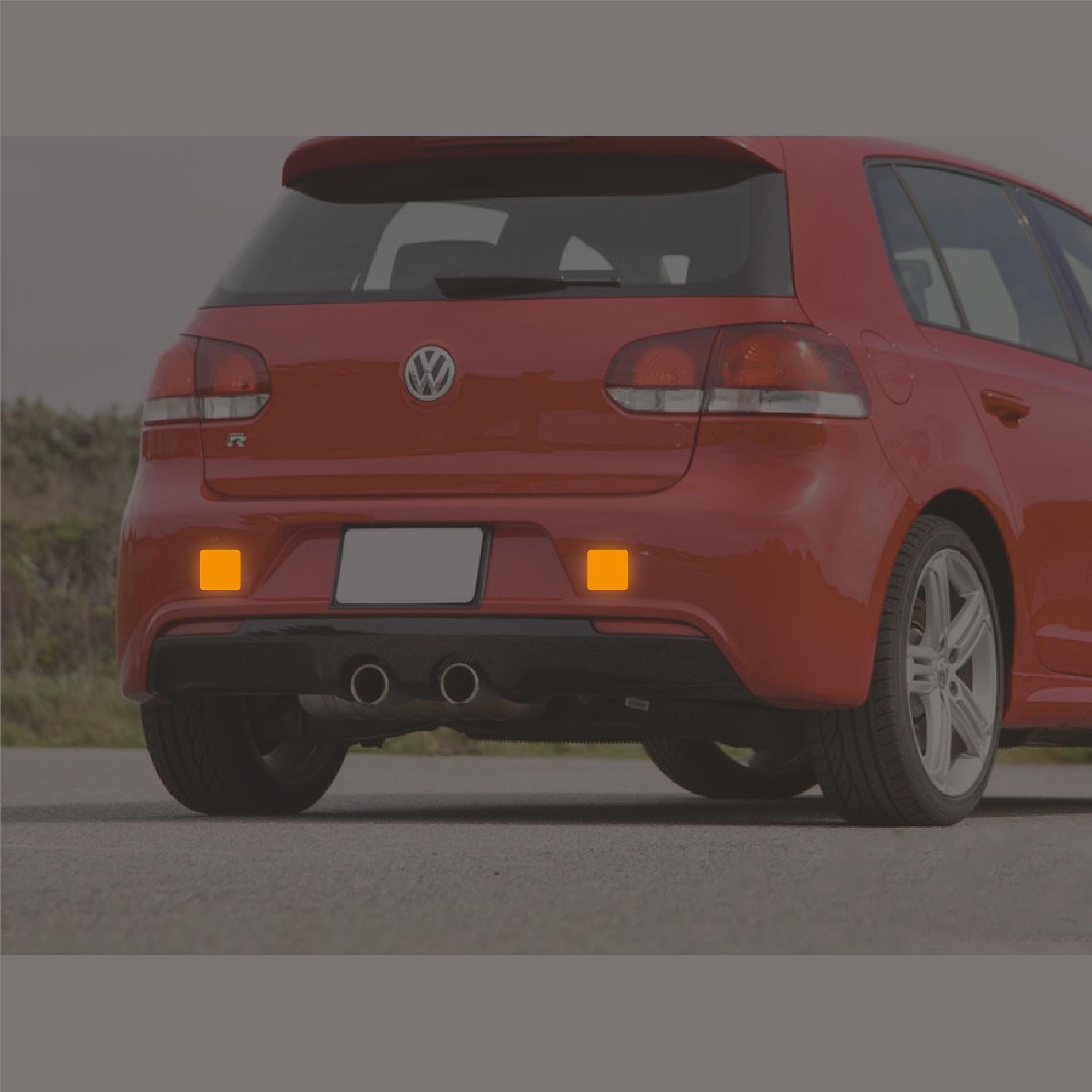 Reflective StickerSarı Reflective (Reflektif) 2'li Kare Sticker Paketi Otomobil Motosiklet Reflektif Parlayan Sticker Etiket Modeli