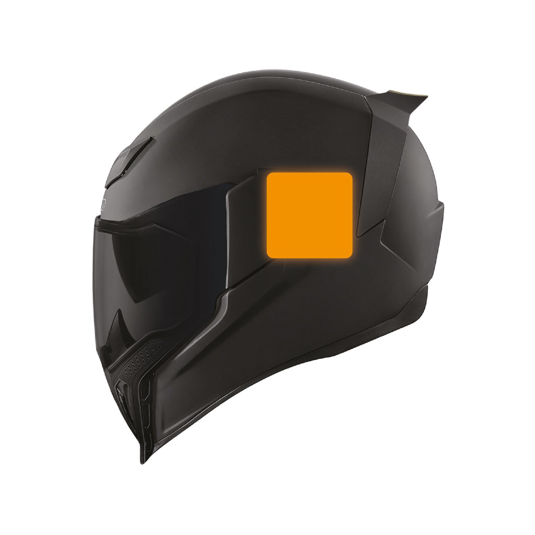 Reflective StickerSarı Reflective (Reflektif) 2'li Kare Sticker Paketi Otomobil Motosiklet Reflektif Parlayan Sticker Etiket Modeli