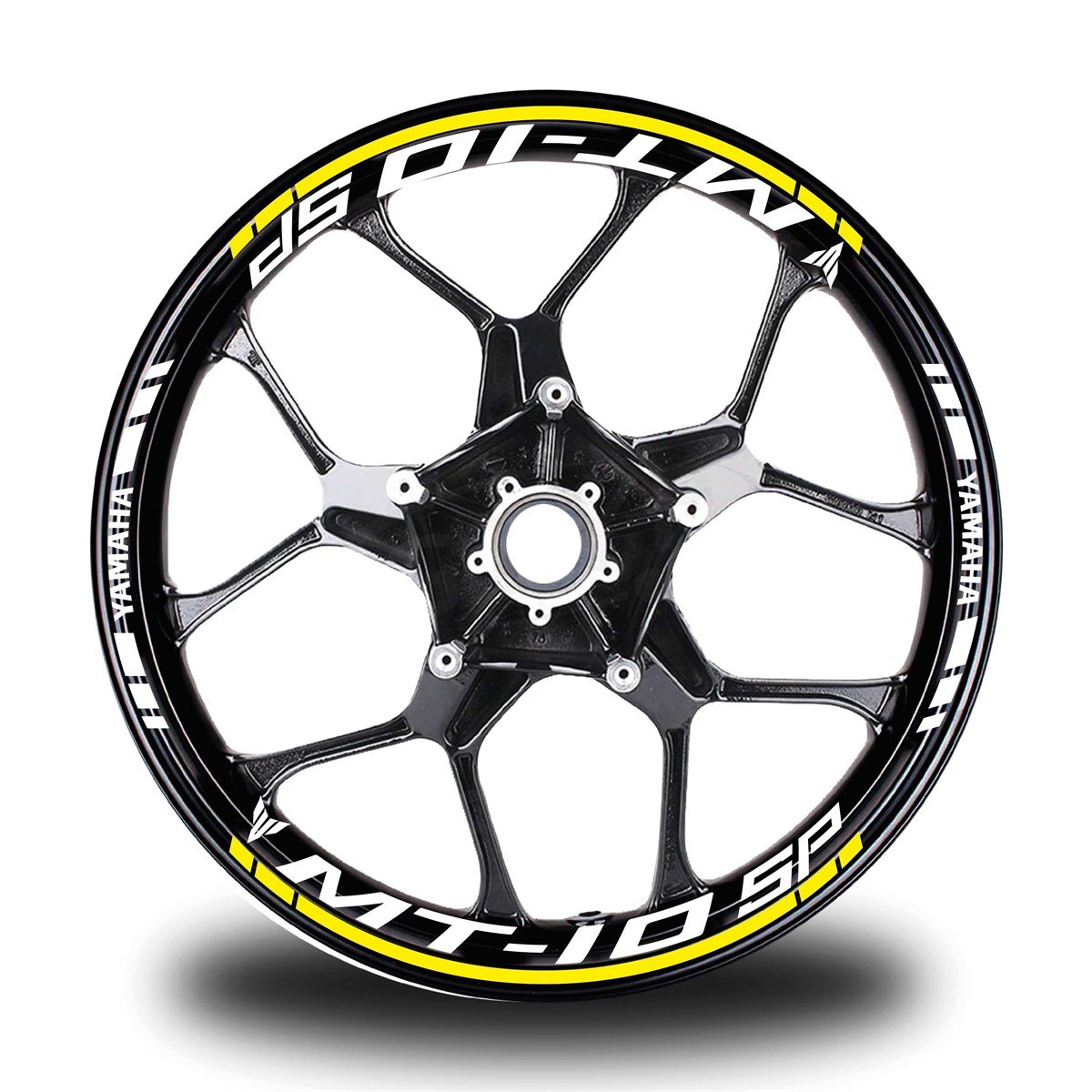 Sarı Yamaha MT 10 SP  Takım Jant Sticker Etiket 