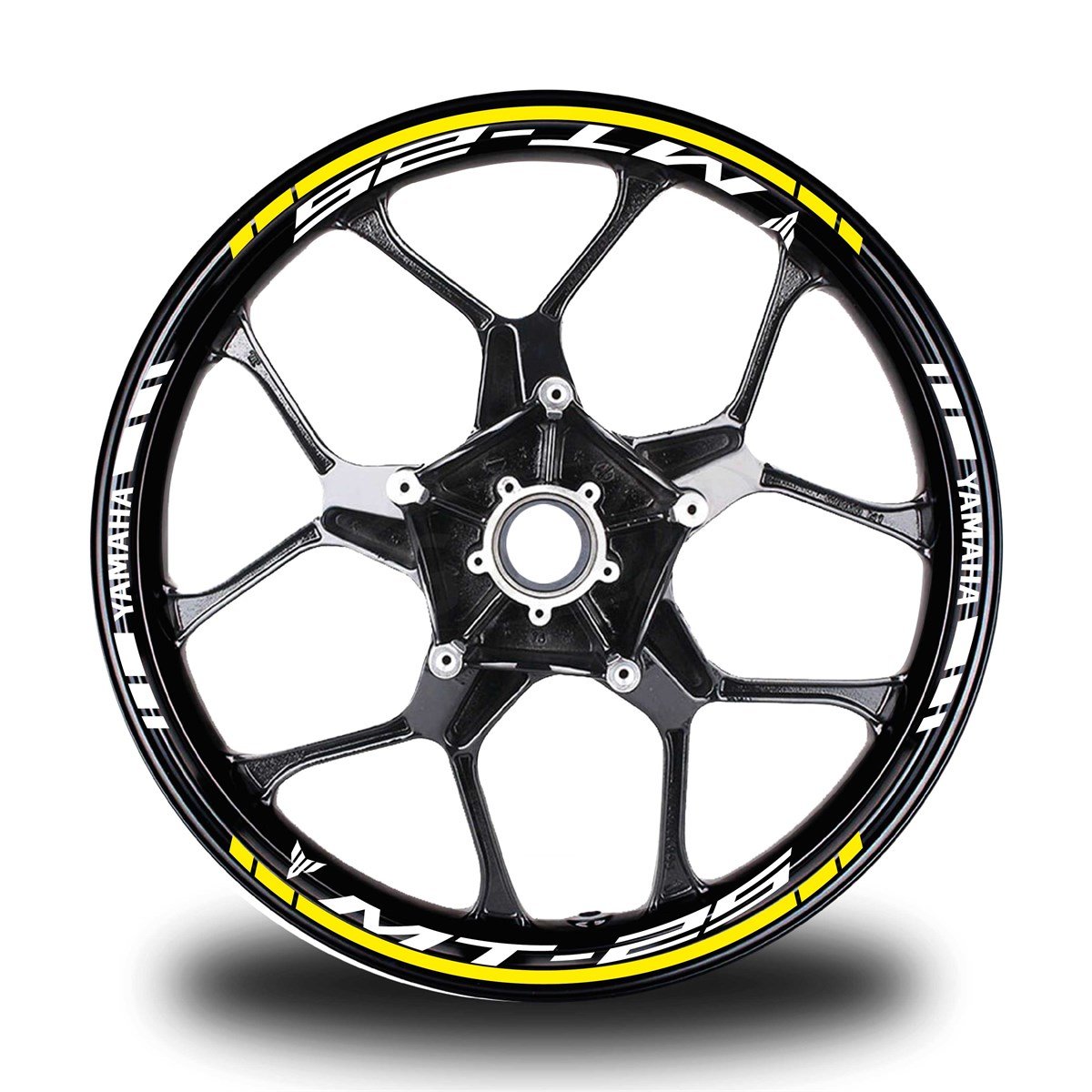 Sarı Yamaha MT R25 Takım Jant Sticker Etiket 
