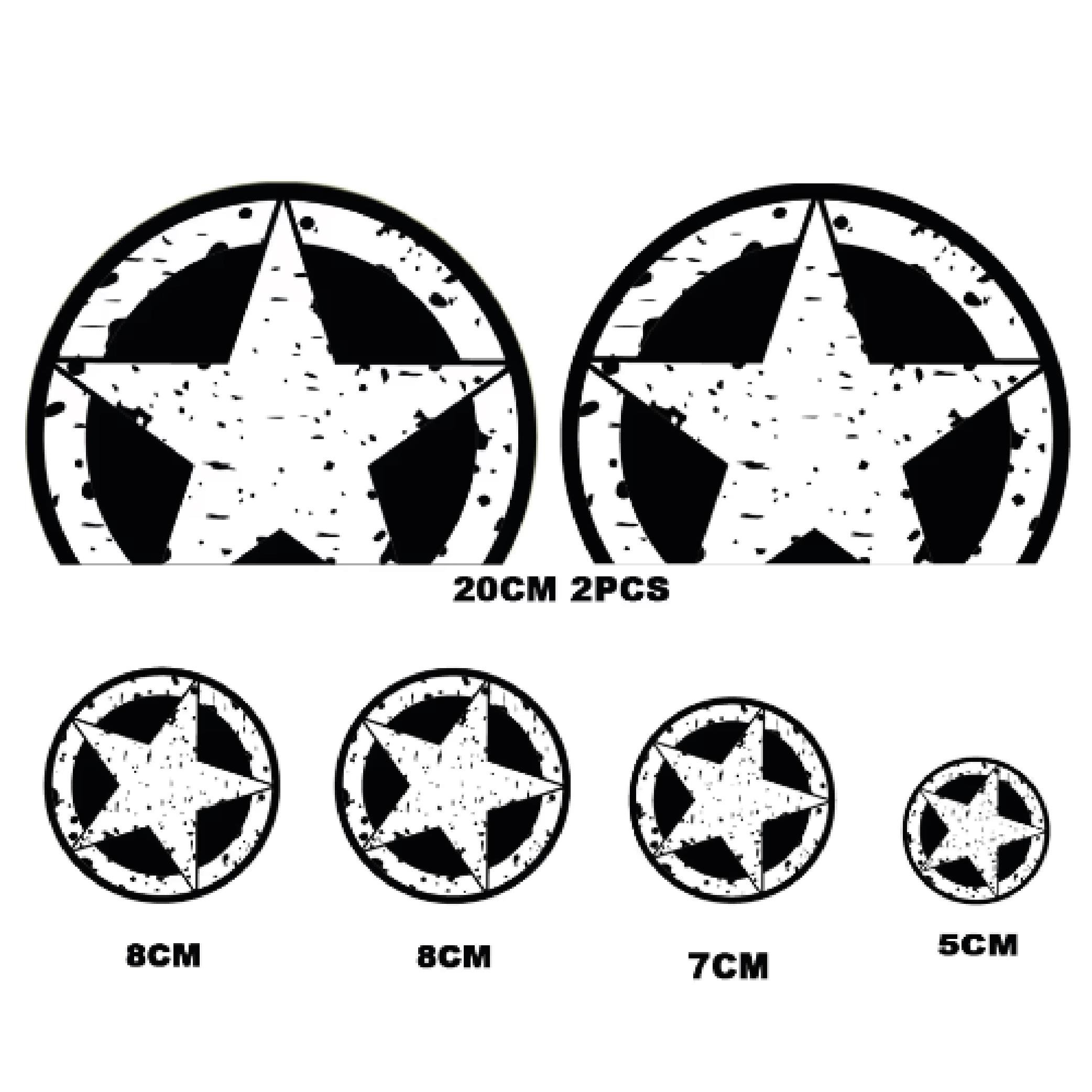 DiğerScooter Yıldız Desen Evrensel Set Sticker Etiket Kaplama Modeli Siyah