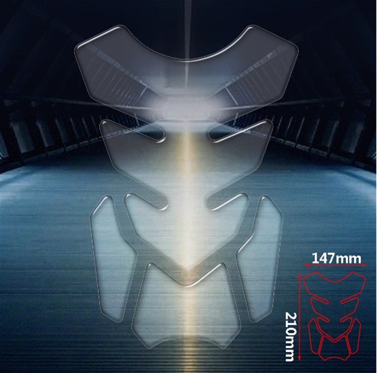 Şeffaf Tank Pad Damla Sticker Modeli 2