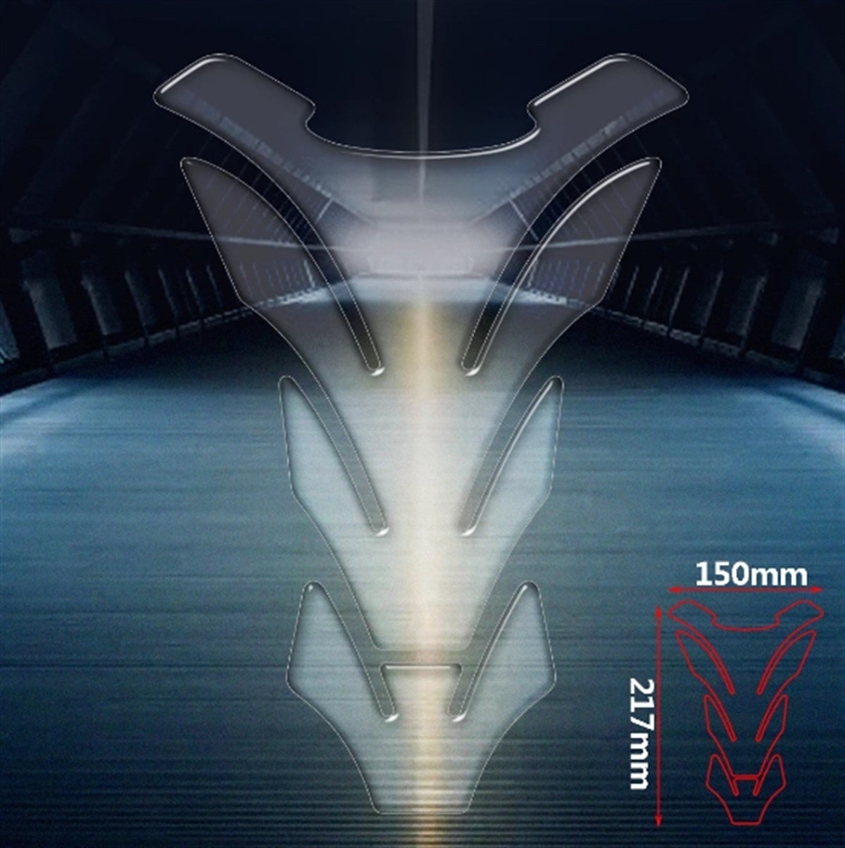 Şeffaf Tank Pad Damla Sticker Modeli