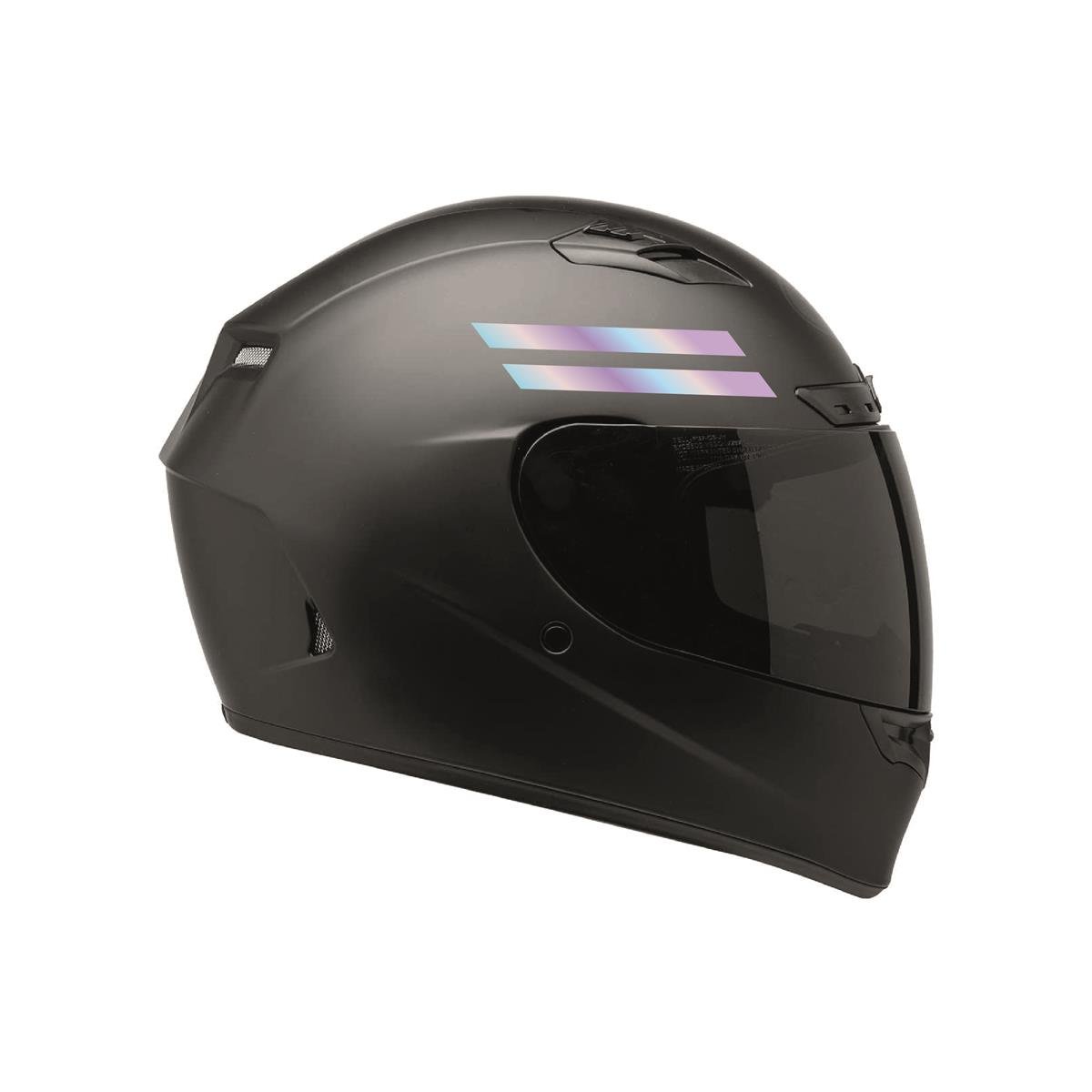 Şerit Çizgi Desenli Hologram Motosiklet Kask Sticker Etiket Modeli